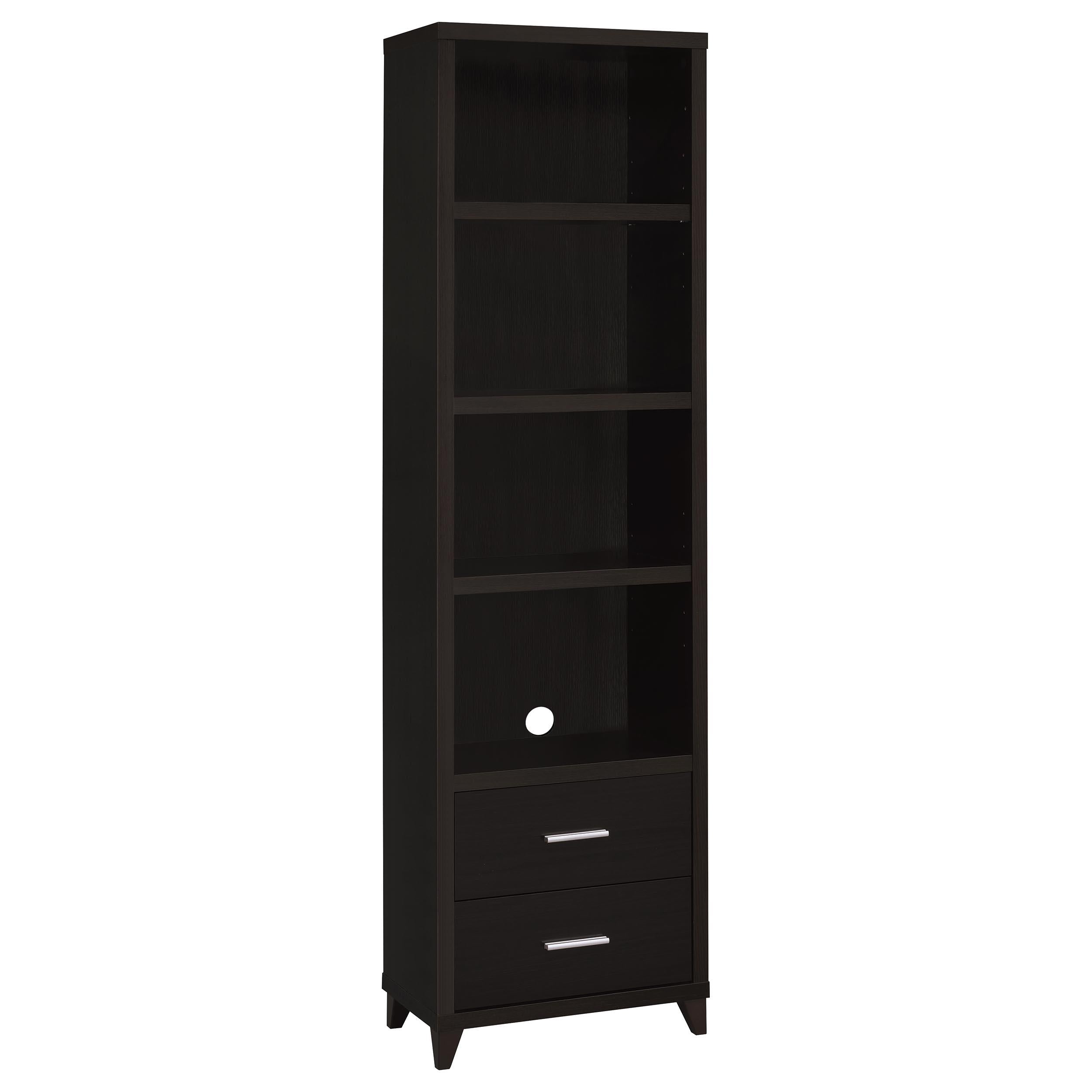Lewes 2-drawer Media Tower Cappuccino - Luxury Home Furniture (MI)