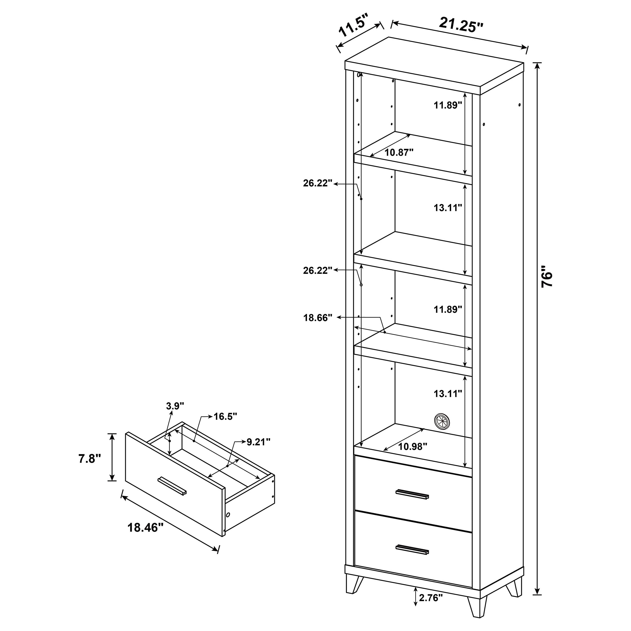 Lewes Media Tower - Luxury Home Furniture (MI)