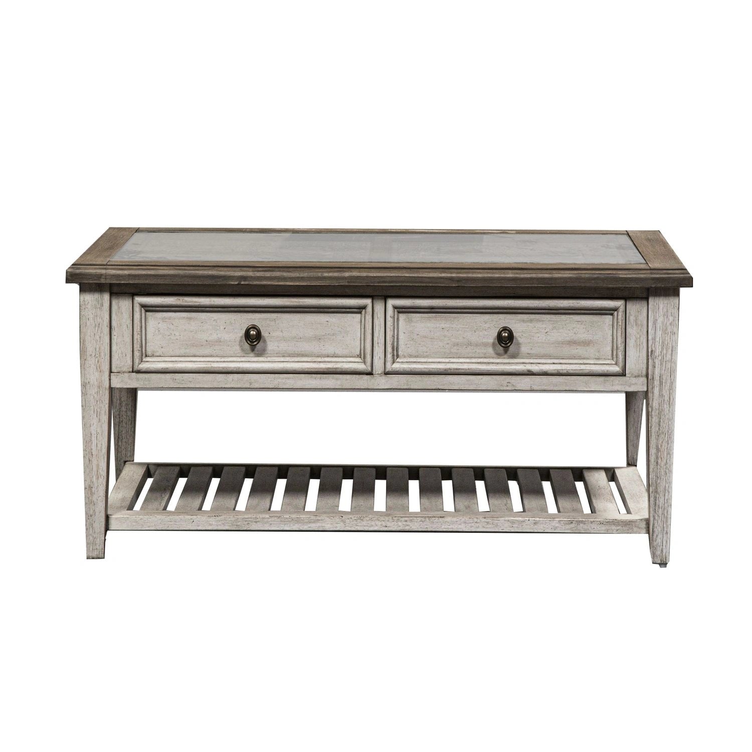 Heartland Rect Ceiling Tile Cocktail Table in Antique White image