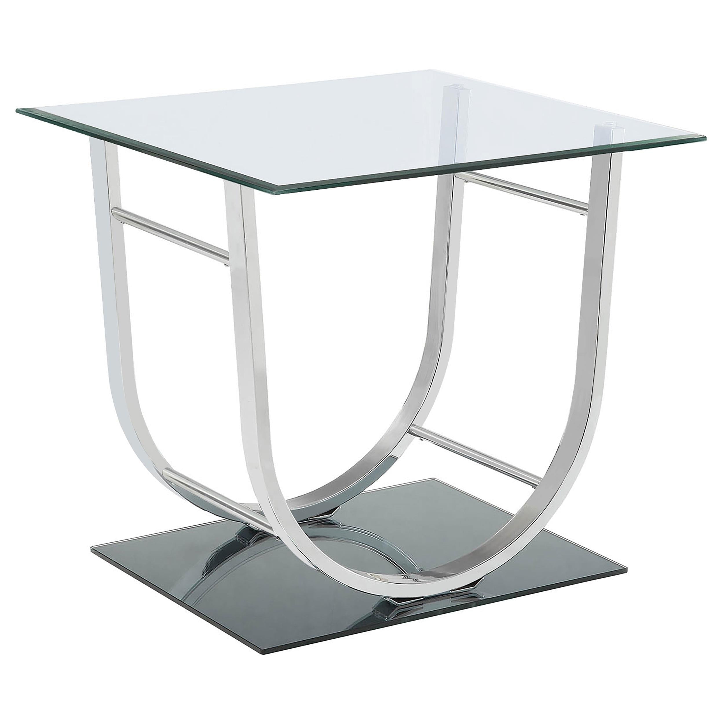 Danville U-shaped End Table Chrome - Luxury Home Furniture (MI)