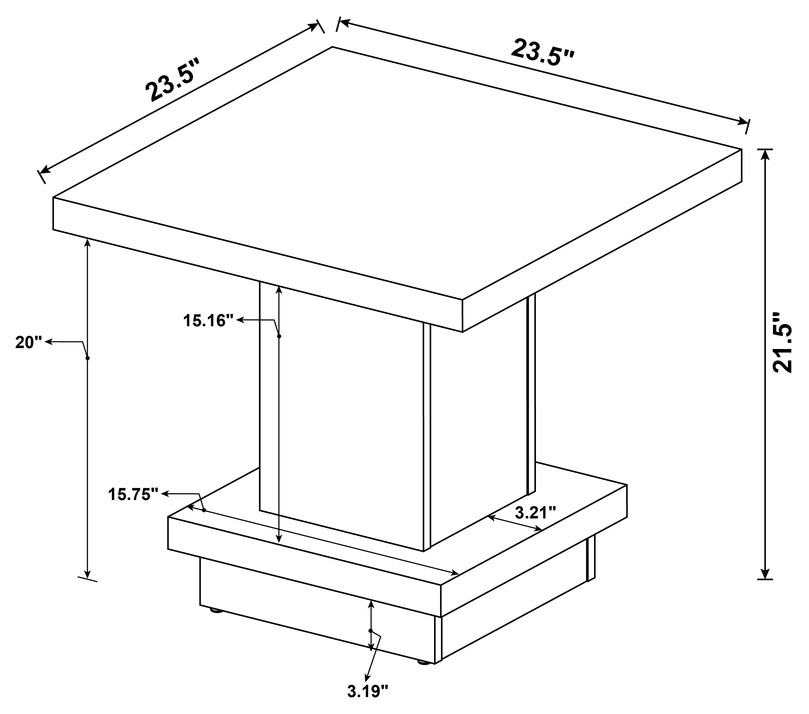 Reston End Table - Luxury Home Furniture (MI)