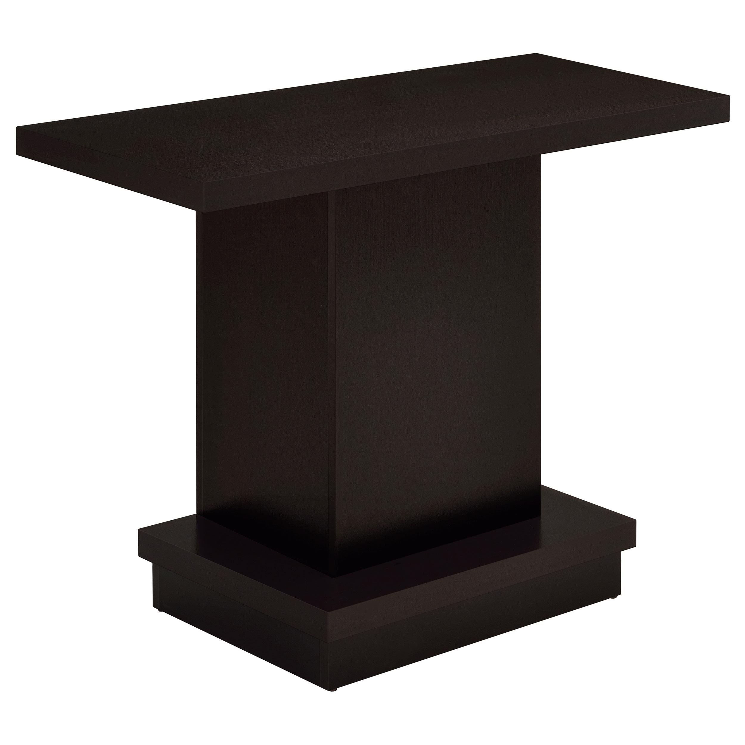 Reston Pedestal Sofa Table Cappuccino - Luxury Home Furniture (MI)