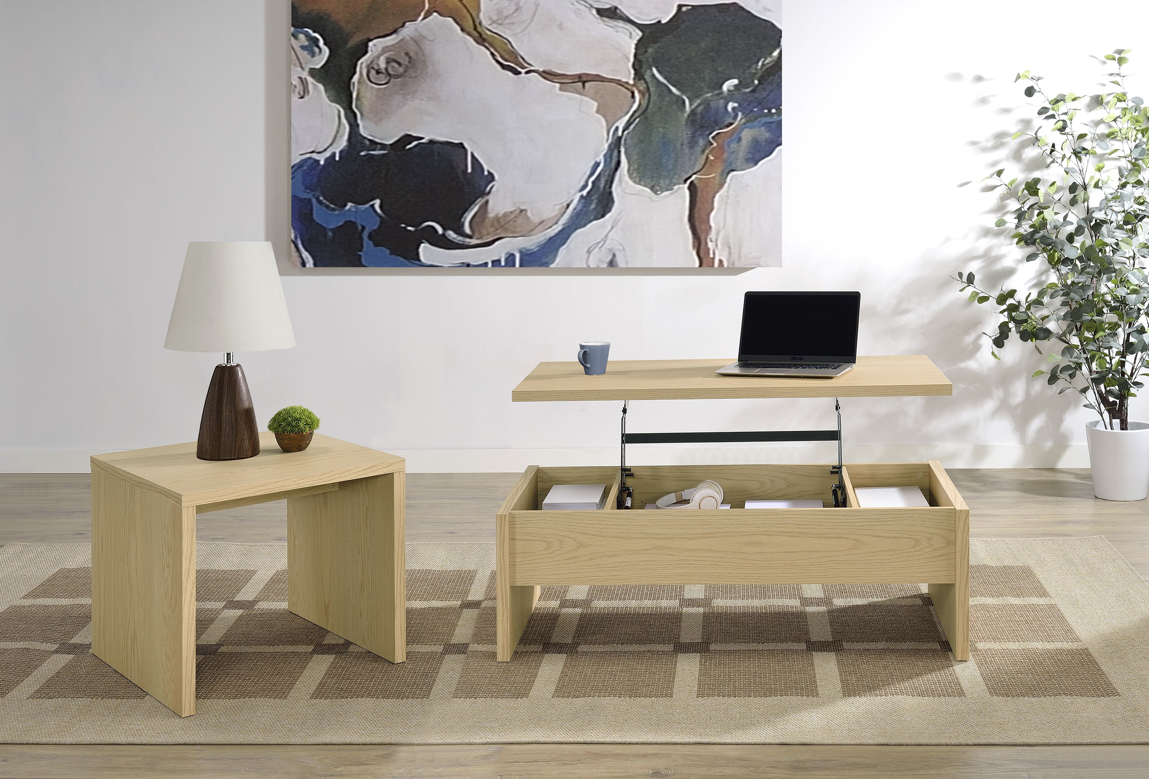 Canoga Lift-Top Coffee Table Set - Luxury Home Furniture (MI)