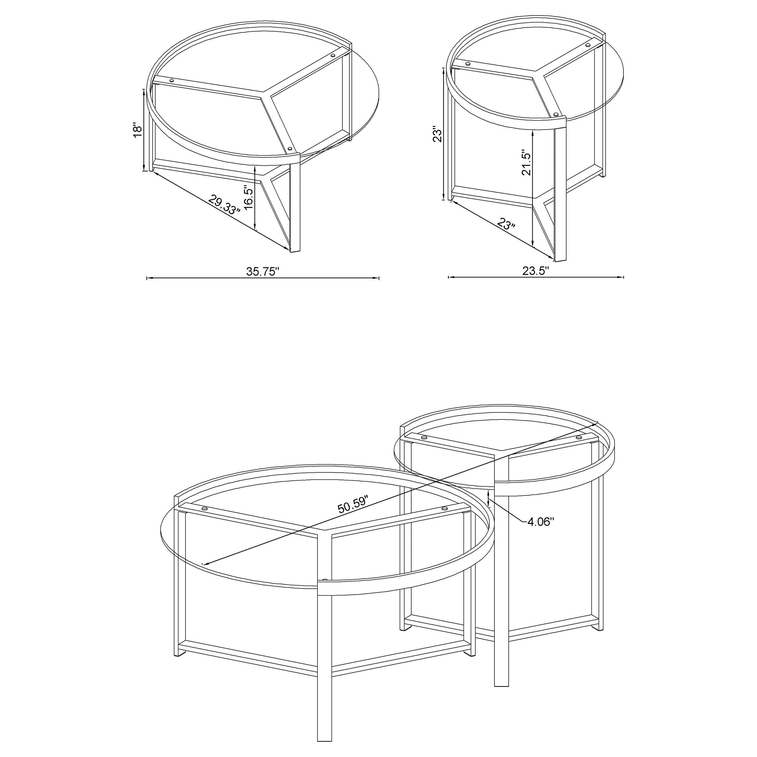 Delia Nesting Coffee Table - Luxury Home Furniture (MI)