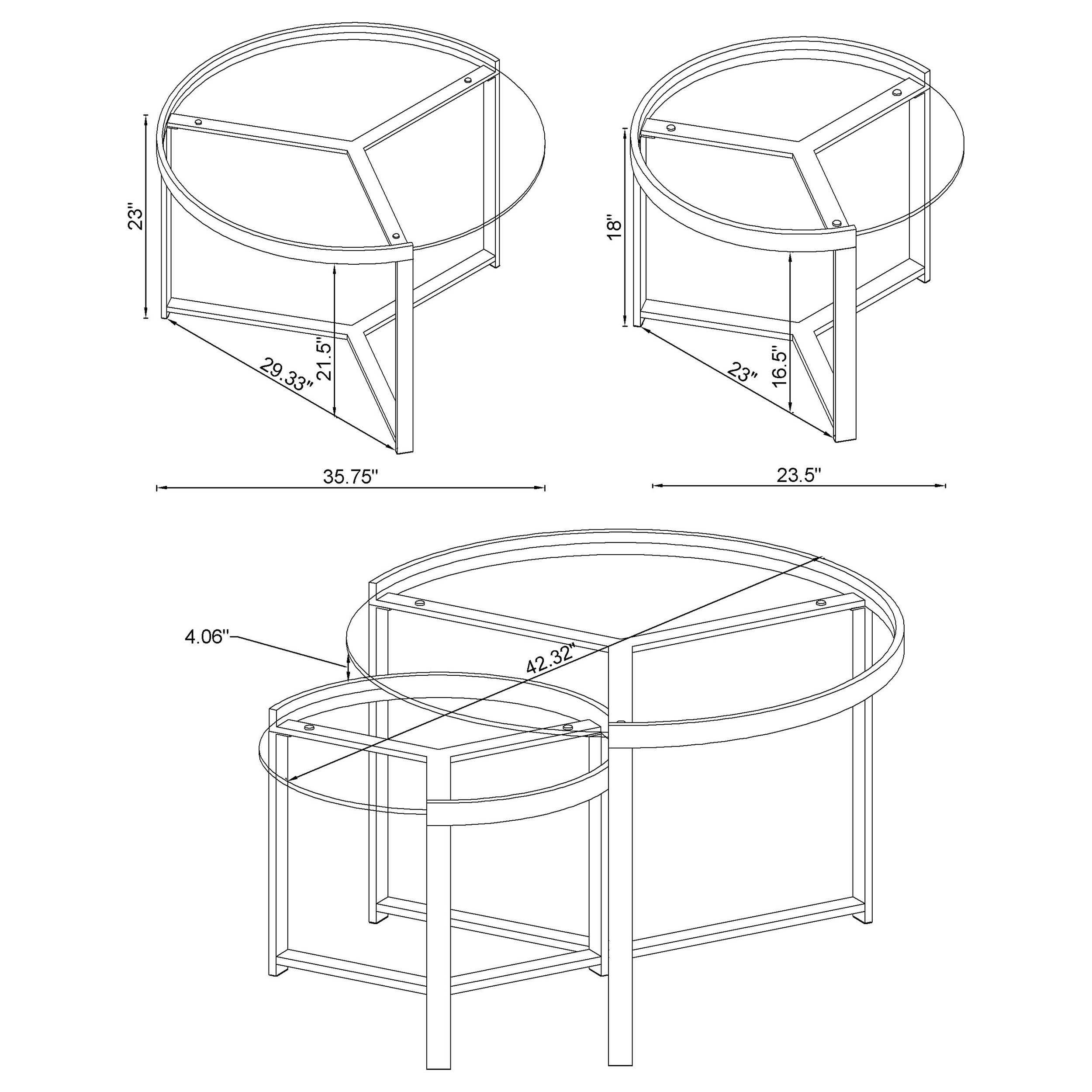 Delia Nesting Coffee Table - Luxury Home Furniture (MI)