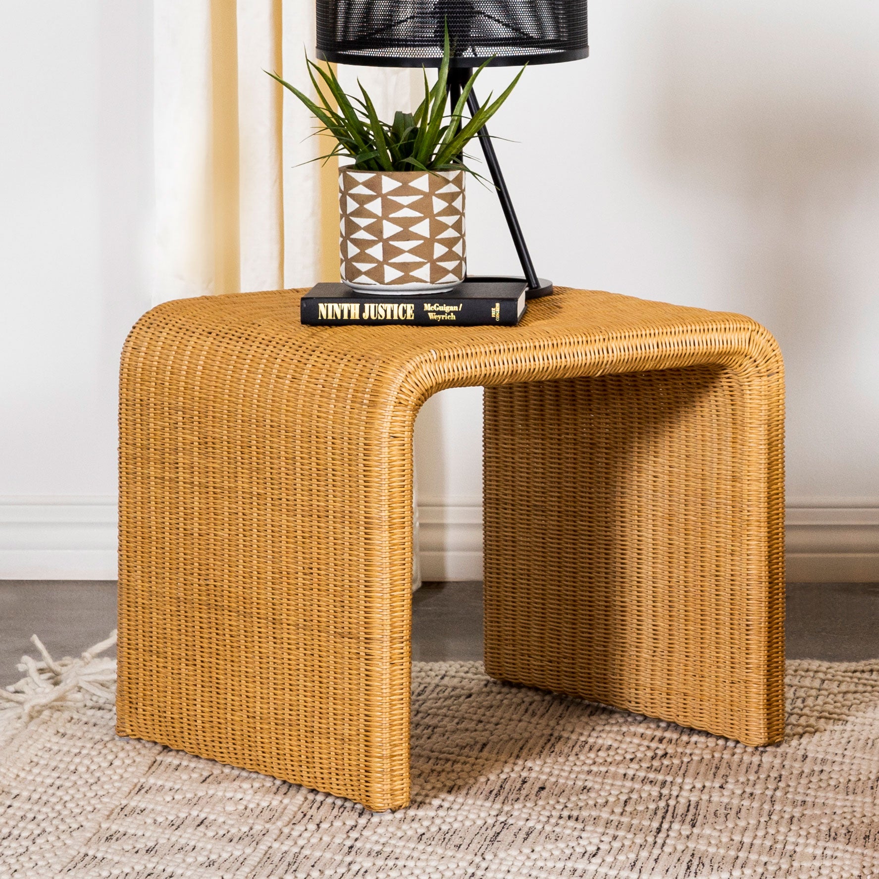 Juanita Square Rattan End Table Natural - Luxury Home Furniture (MI)