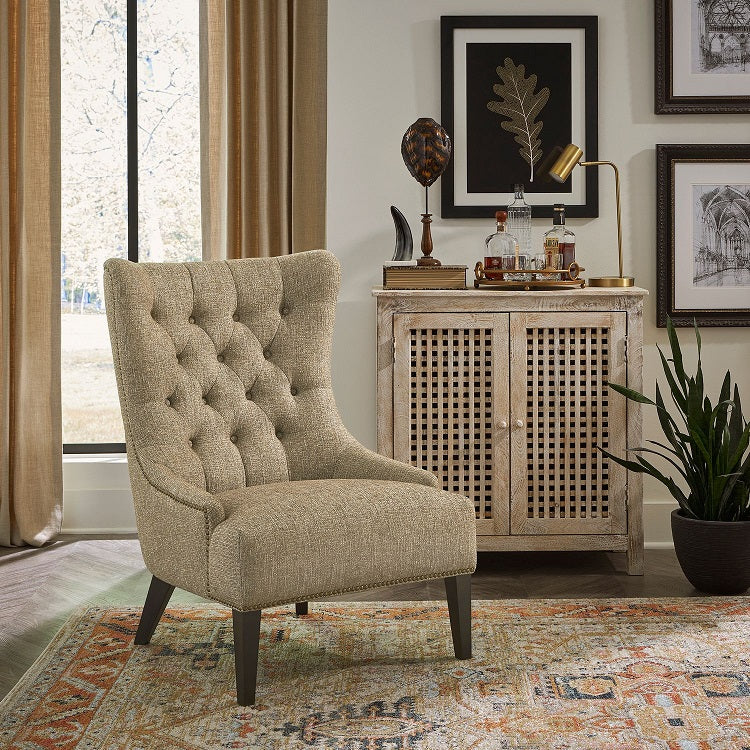 Liberty Furniture Garrison Upholstered Accent Chair in Cocoa - Luxury Home Furniture (MI)