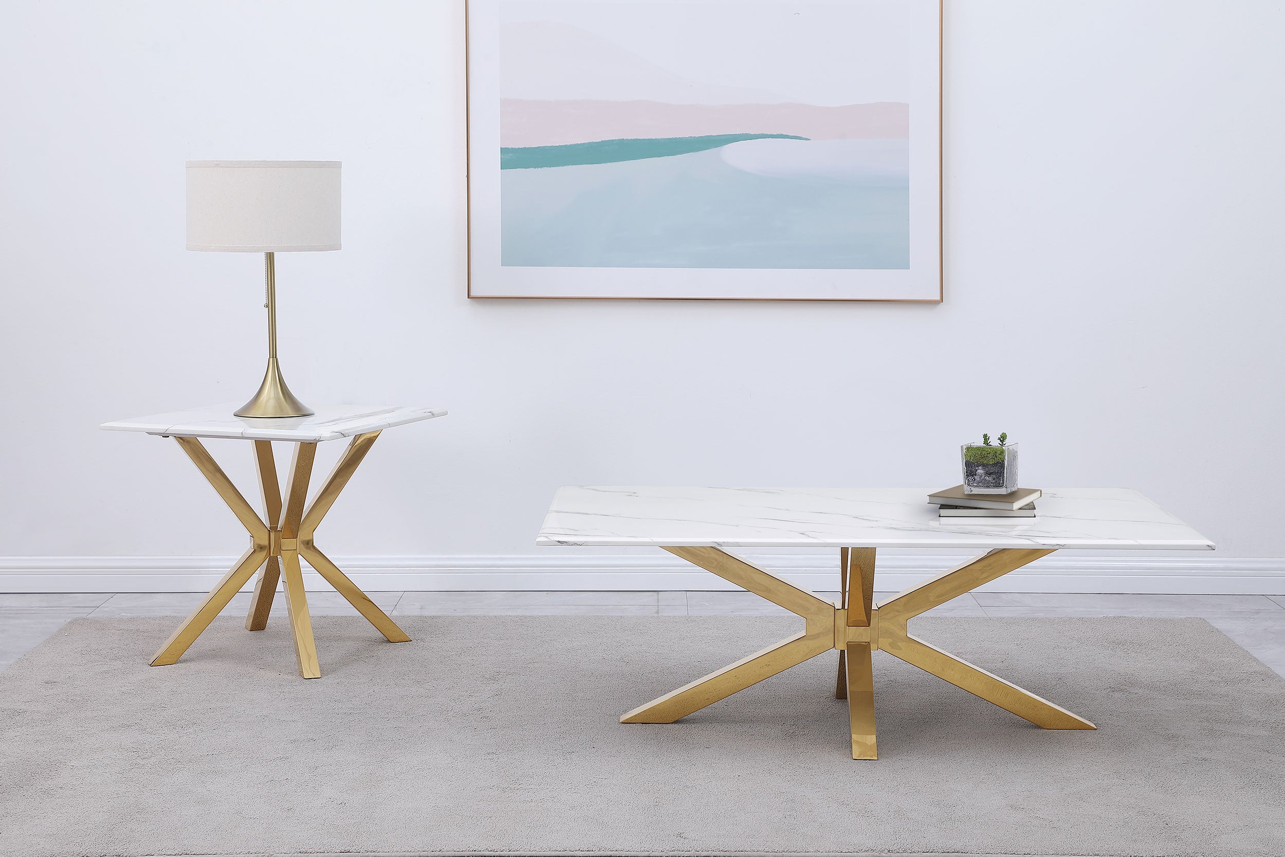Visalia Coffee Table Sets - Luxury Home Furniture (MI)