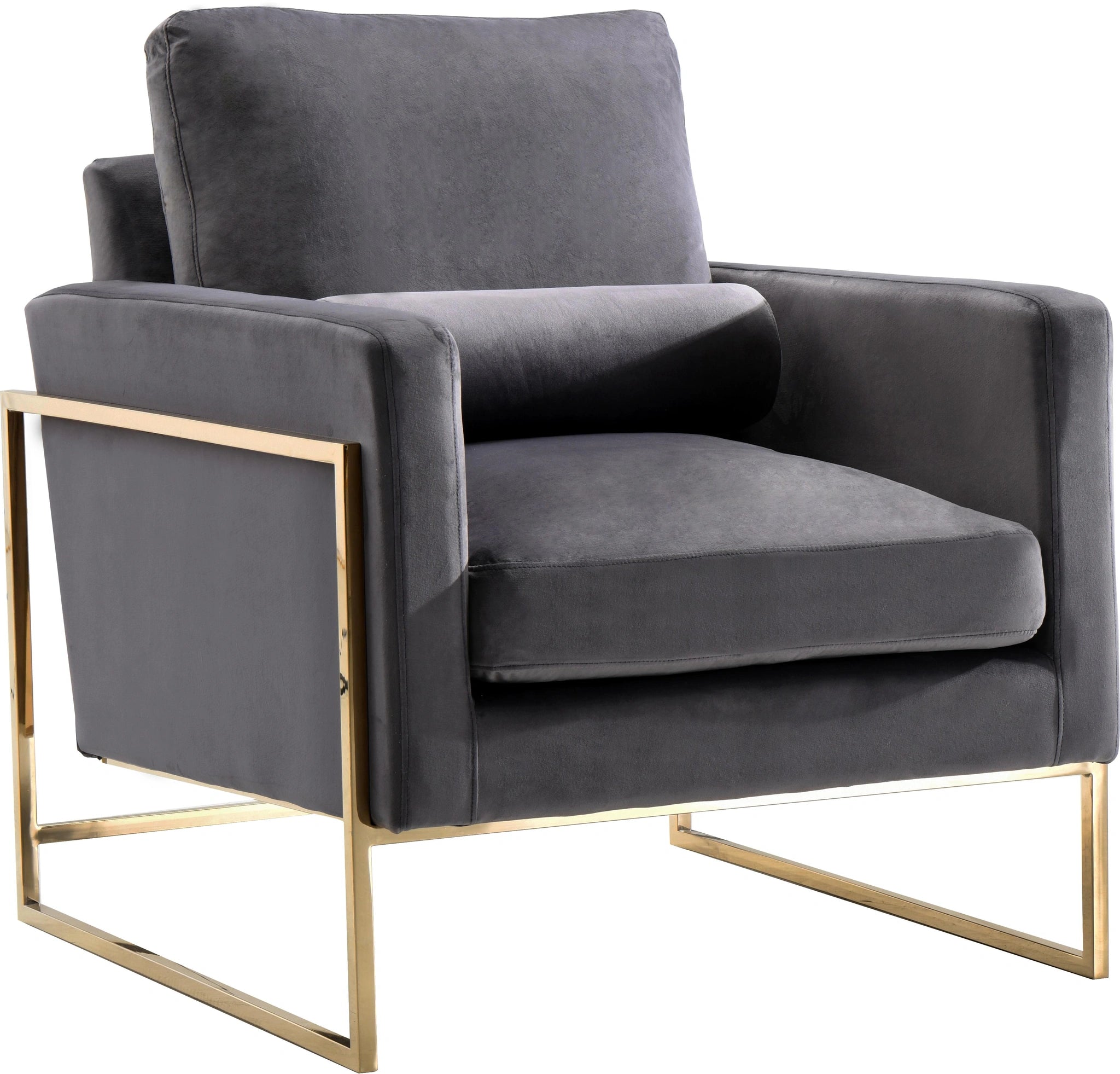 Mila Grey Velvet Chair