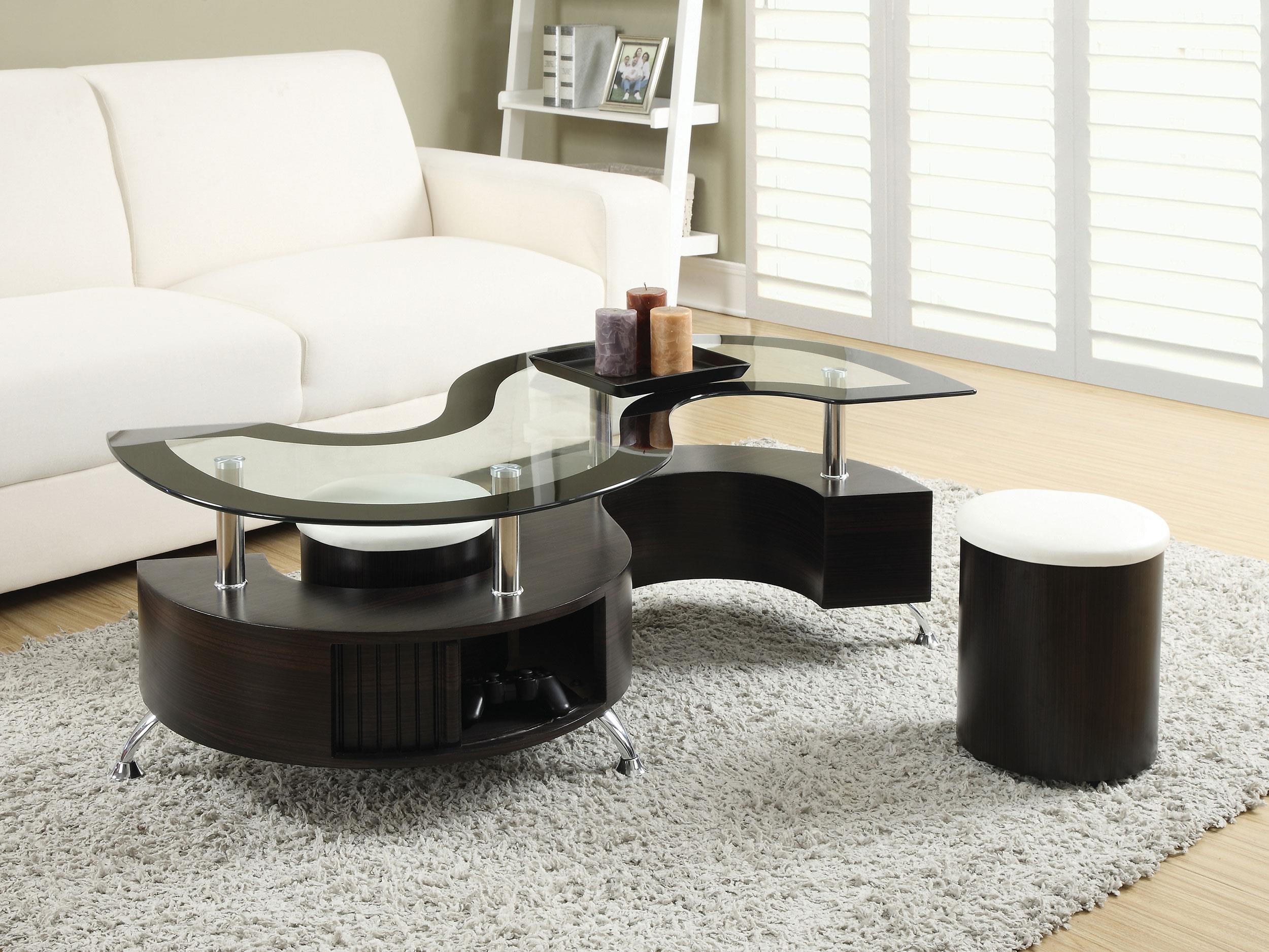 Buckley 3-piece Coffee Table and Stools Set Cappuccino - Luxury Home Furniture (MI)