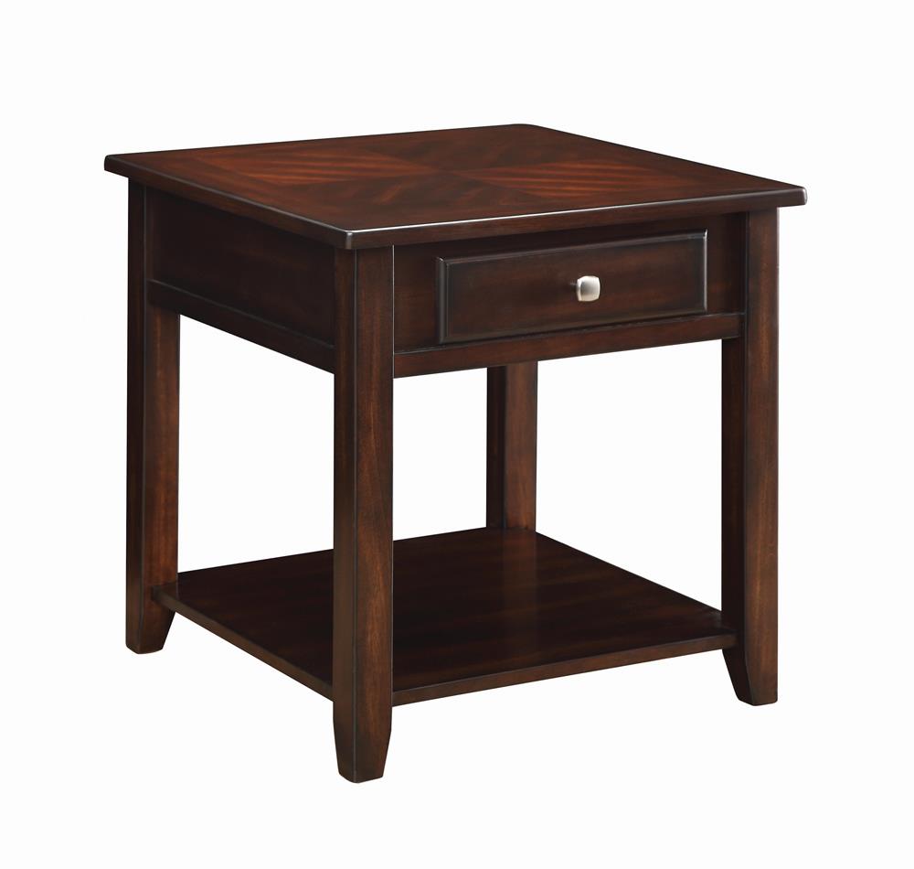 Bradford Square 1-shelf End Table Walnut - Luxury Home Furniture (MI)