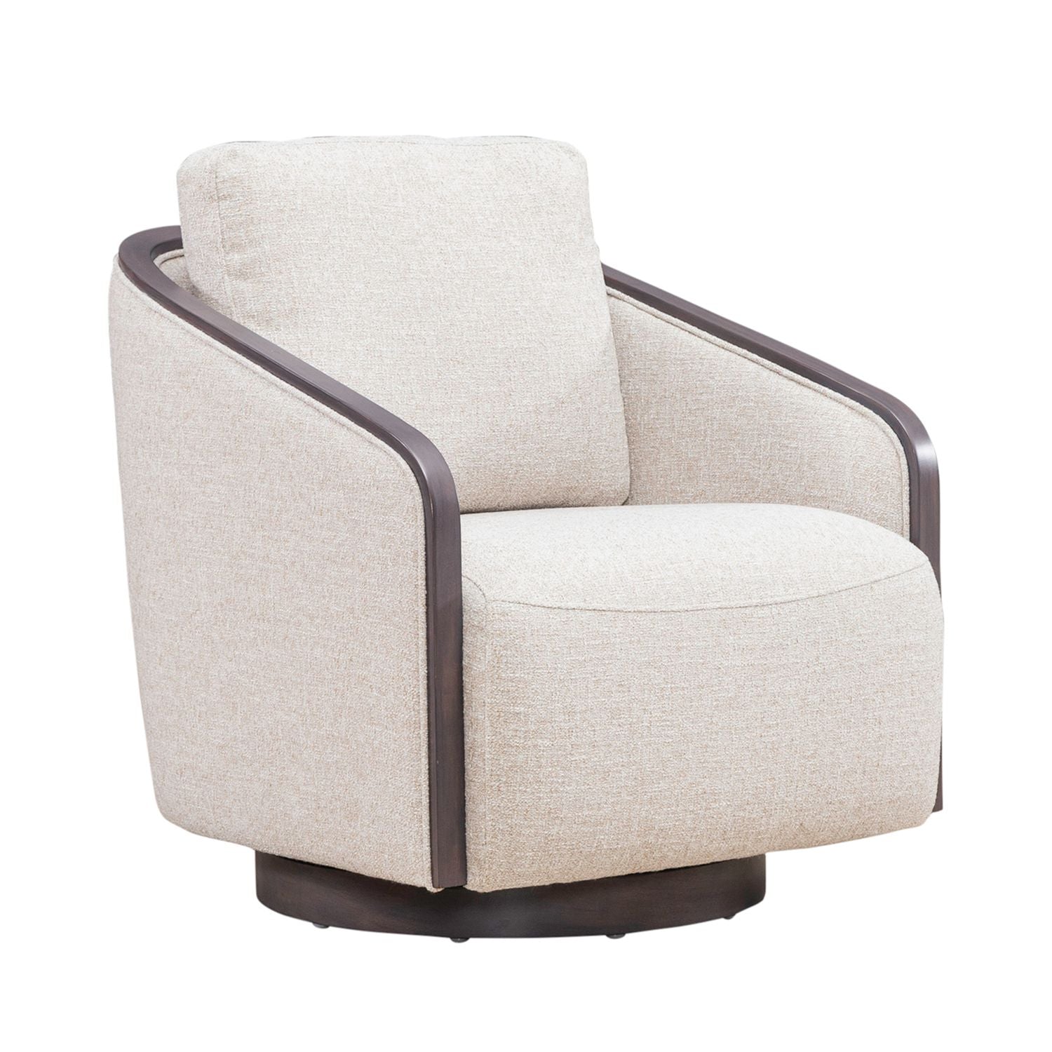 Nora Uph Swivel Accent Chair - Dark Brown