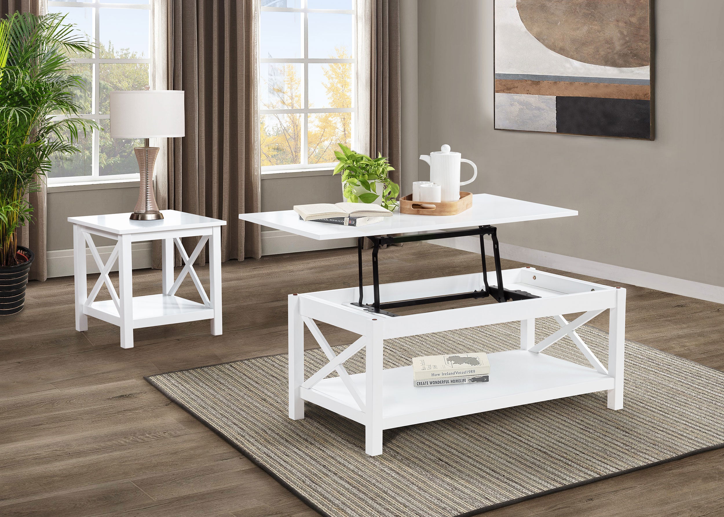Skyview Lift-Top Coffee Table Set - Luxury Home Furniture (MI)