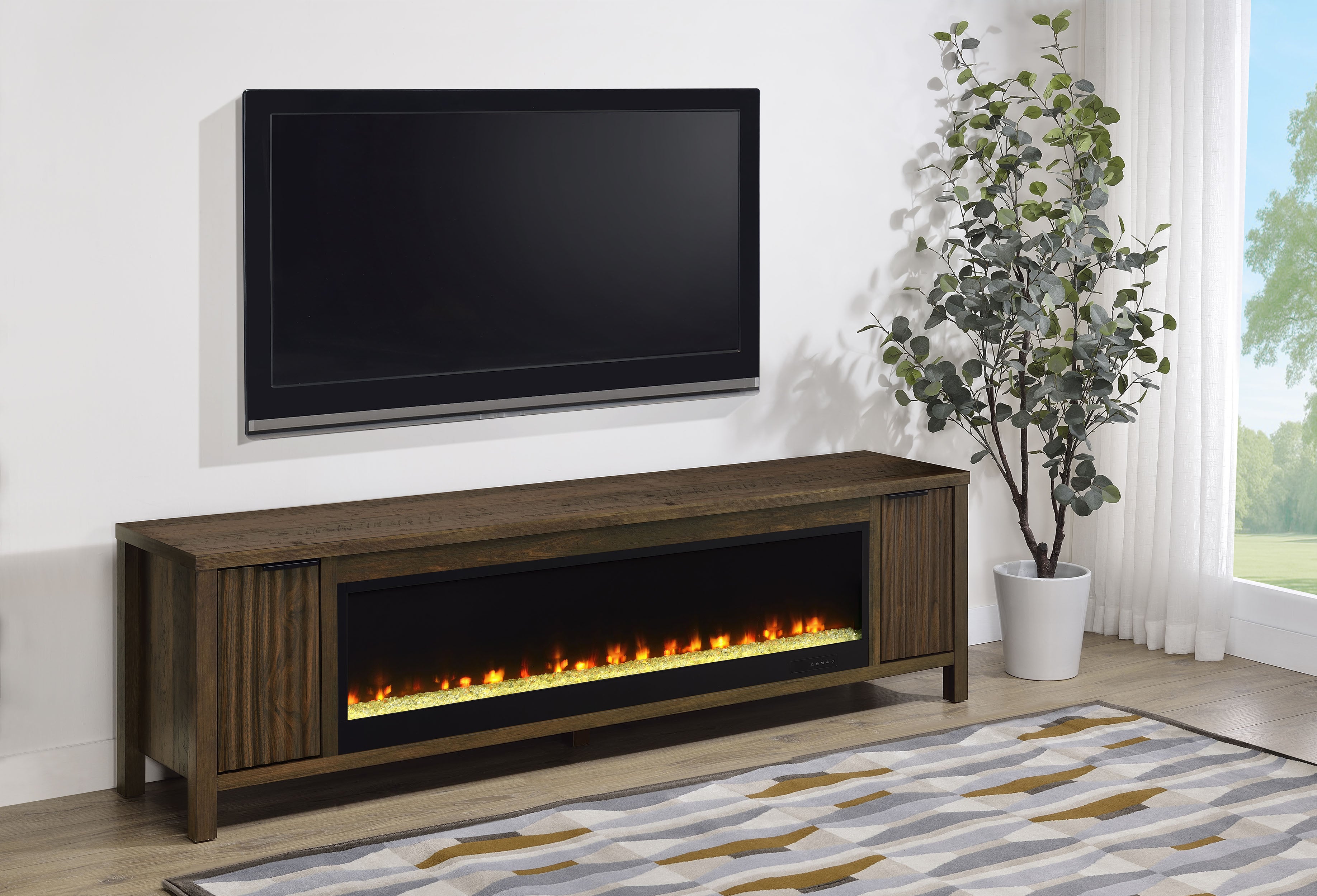 Carey TV Stand Fireplace Console - Luxury Home Furniture (MI)