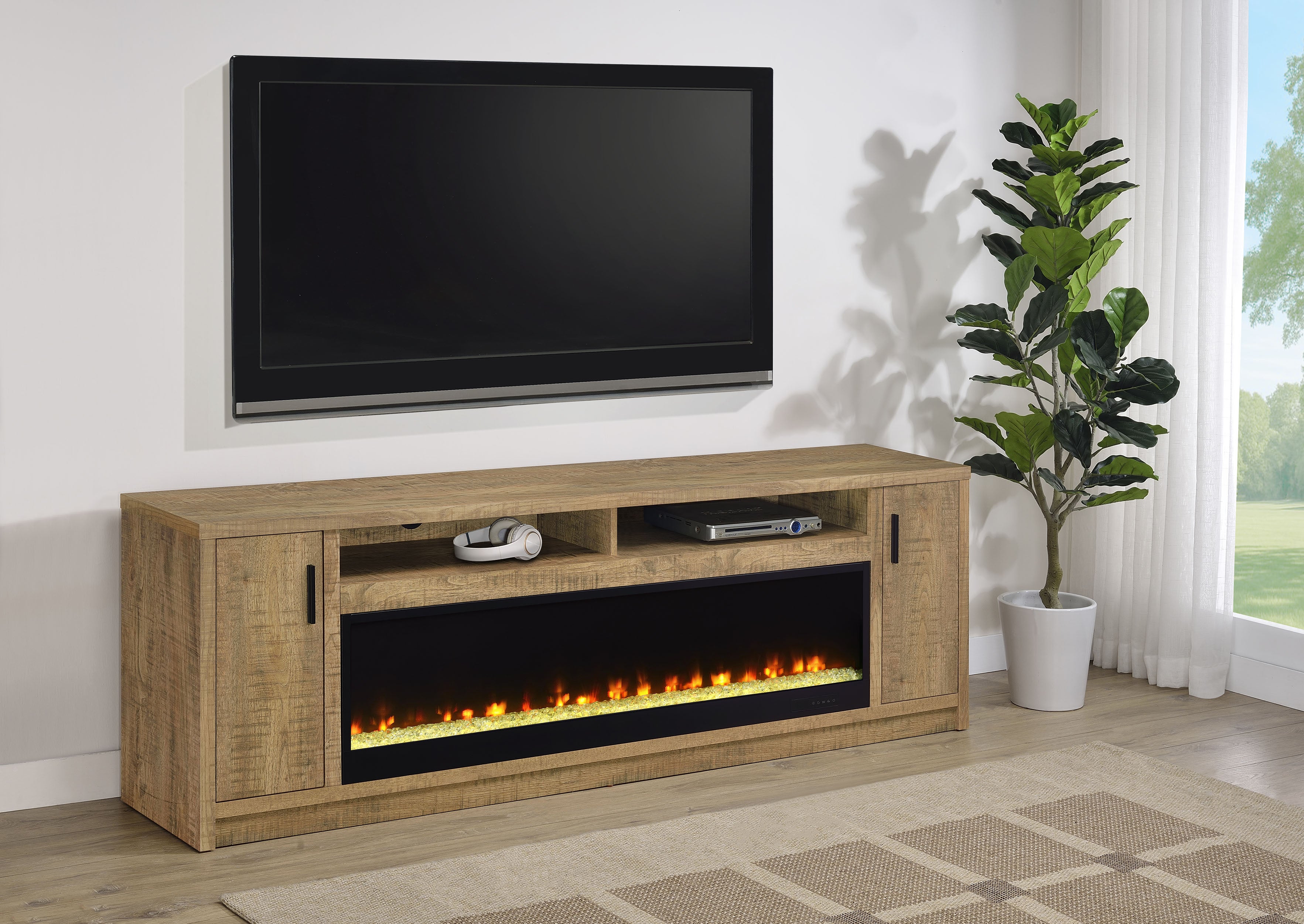 Eddy TV Stand Fireplace Console - Luxury Home Furniture (MI)