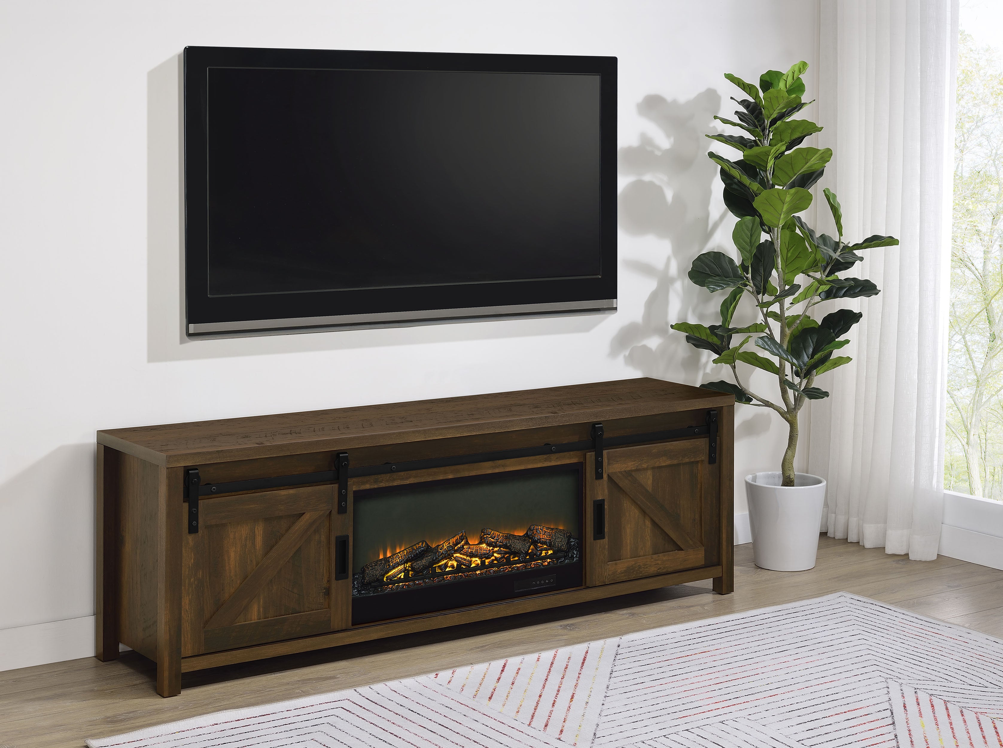 Enfield TV Stand Fireplace Console - Luxury Home Furniture (MI)