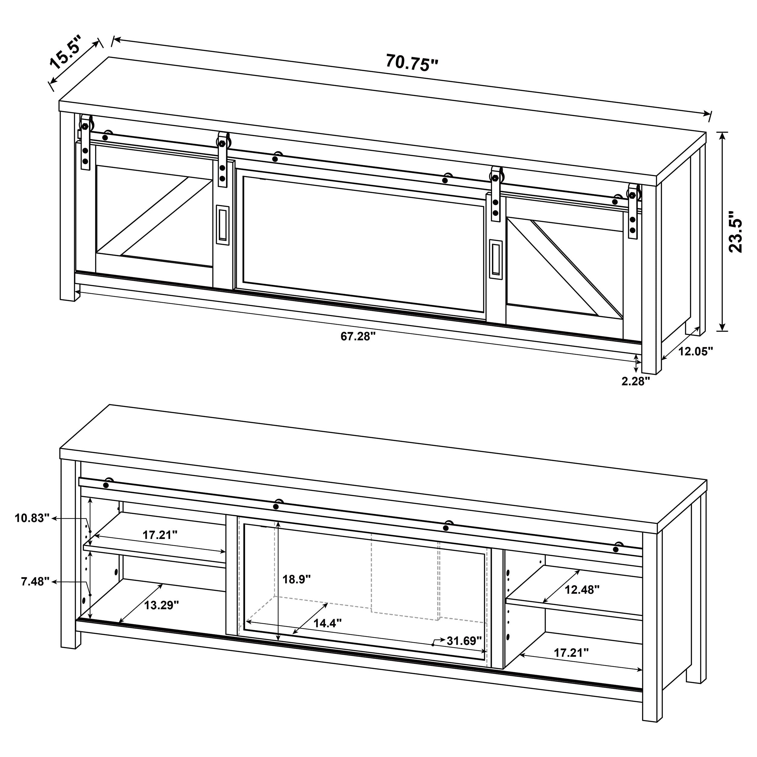 Enfield TV Stand Fireplace Console