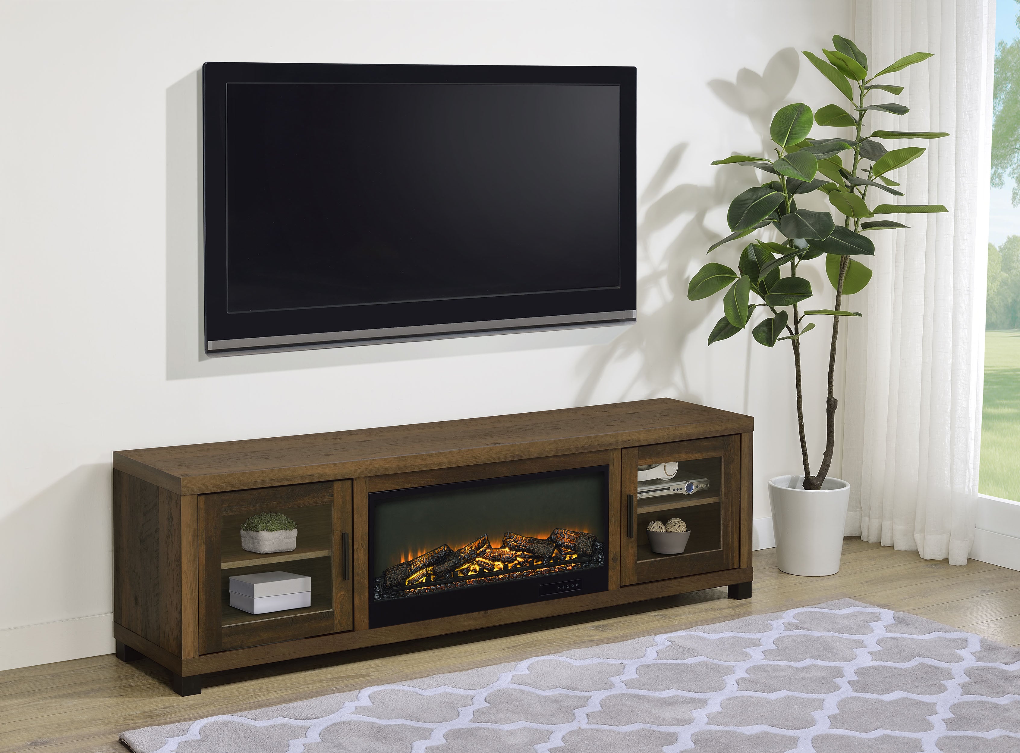 Havering TV Stand Fireplace Console - Luxury Home Furniture (MI)