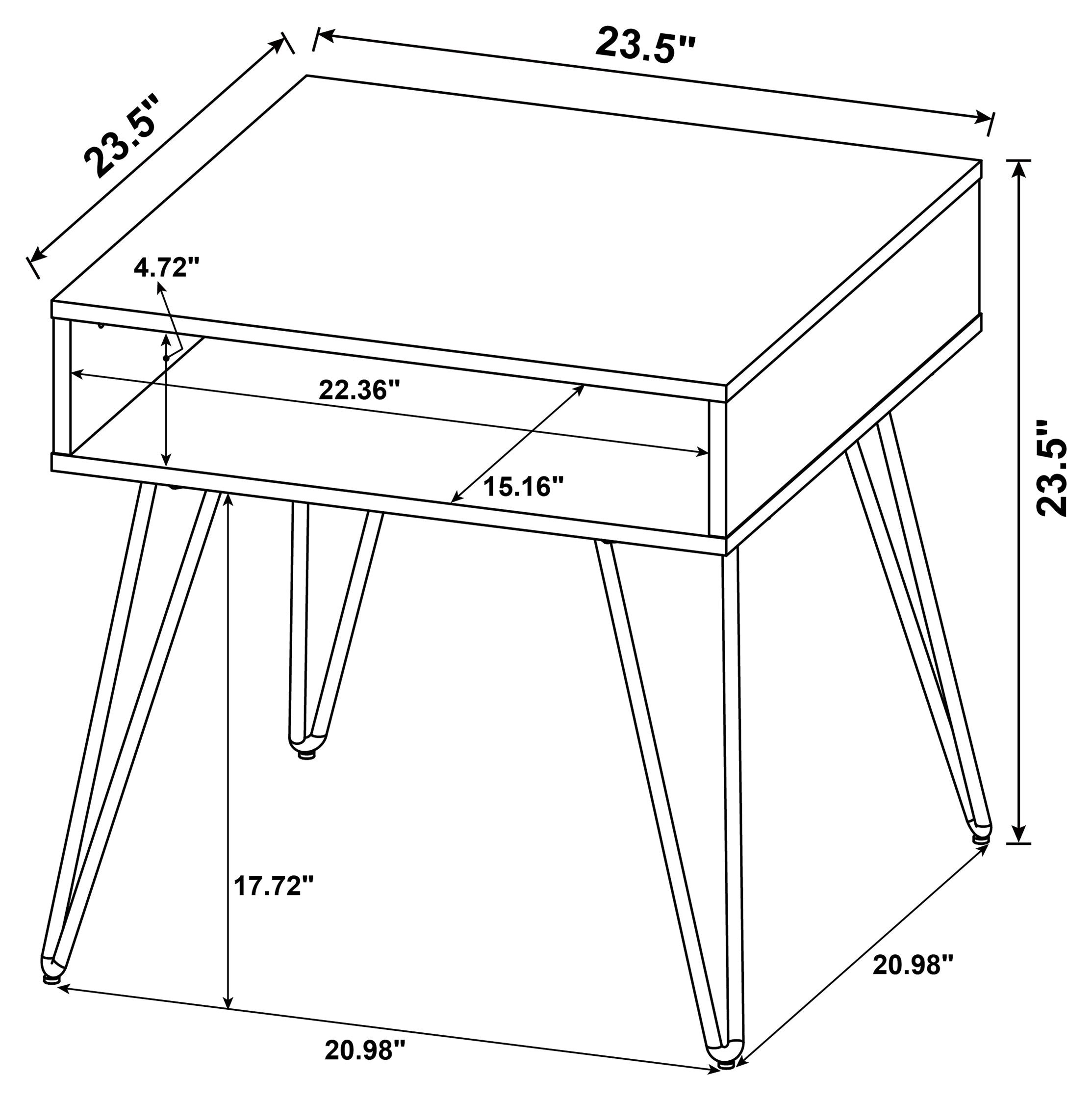 Fanning End Table - Luxury Home Furniture (MI)