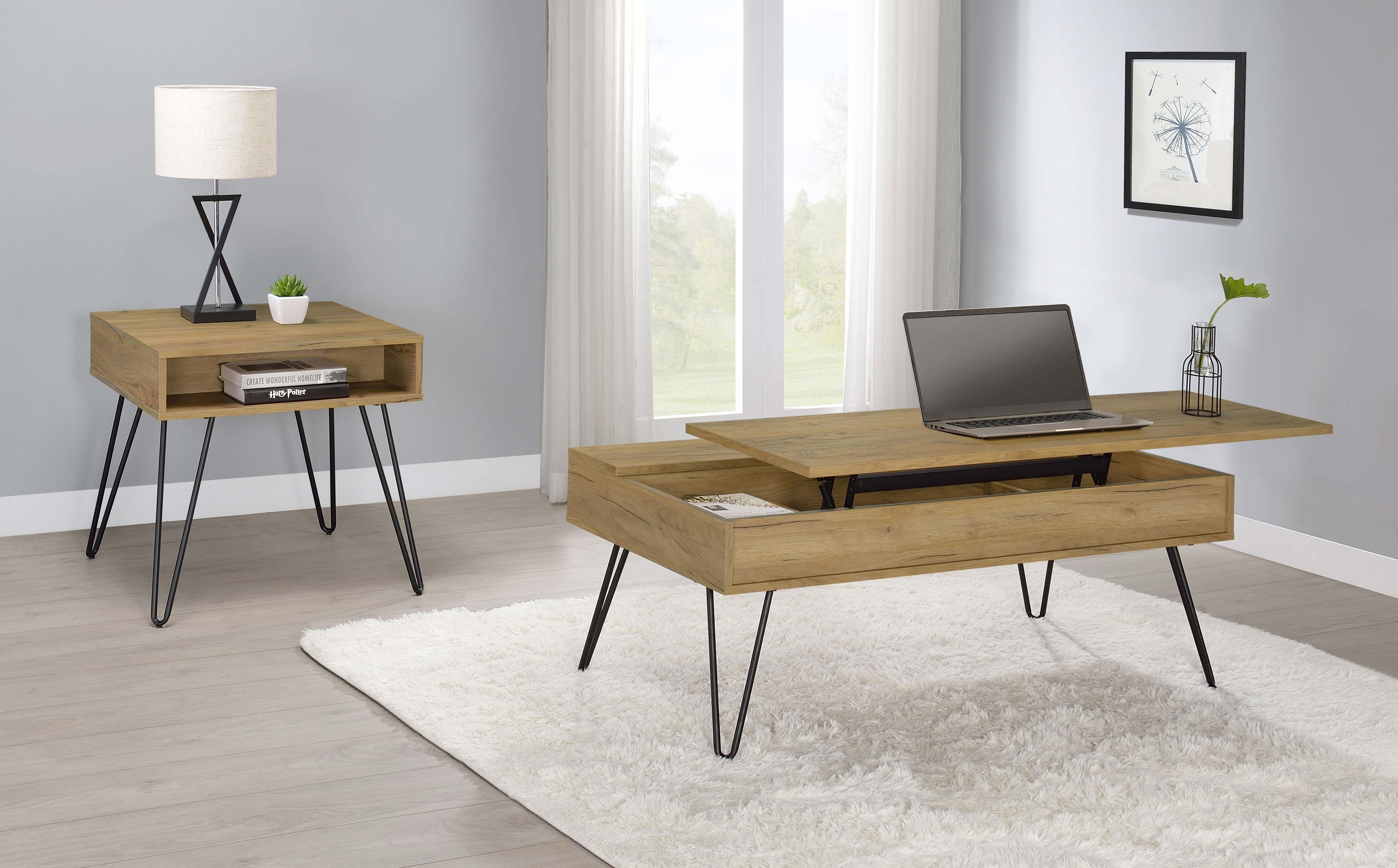Fanning Lift-Top Coffee Table - Luxury Home Furniture (MI)