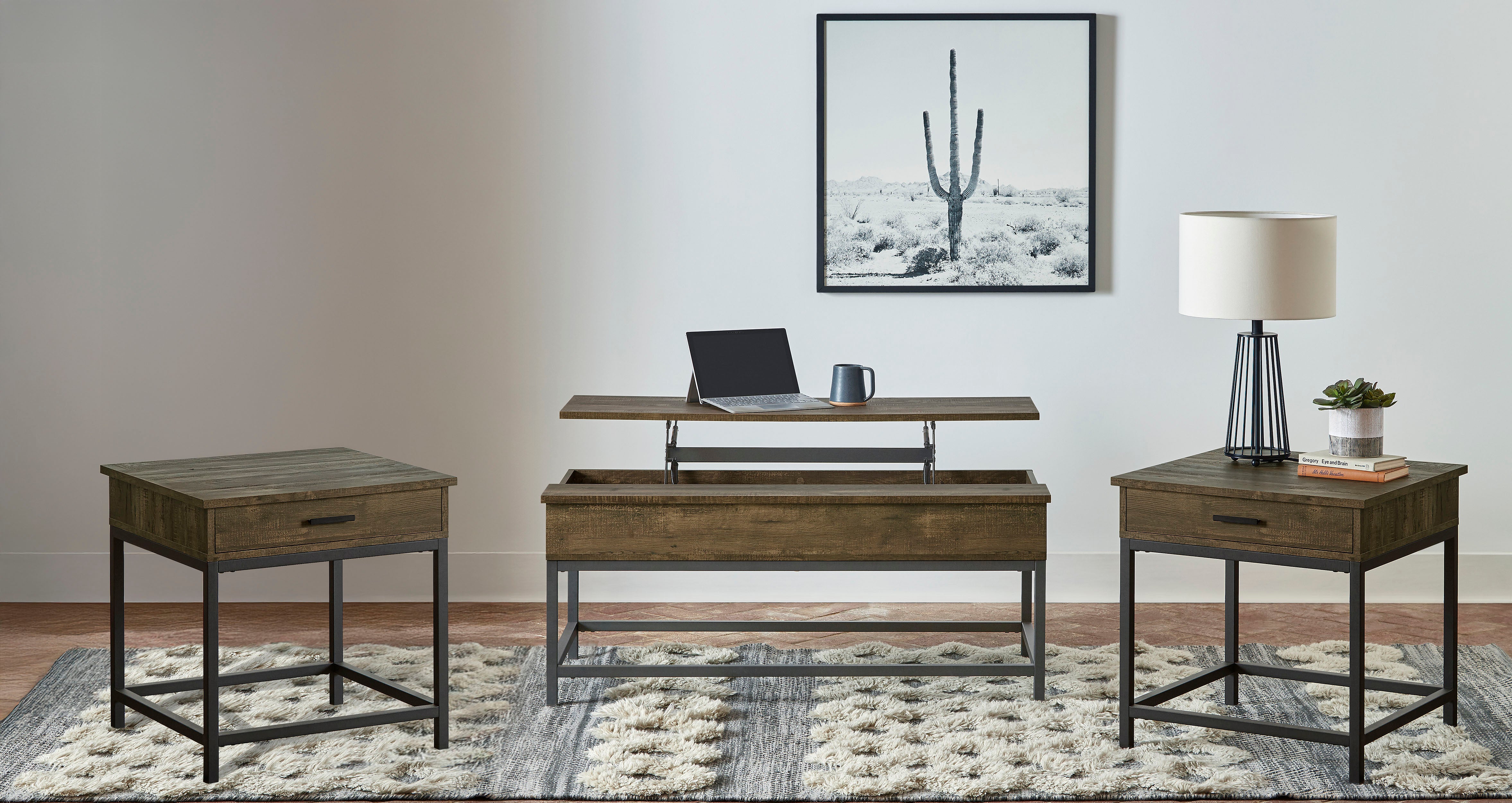 Byers Lift-Top Coffee Table Set - Luxury Home Furniture (MI)