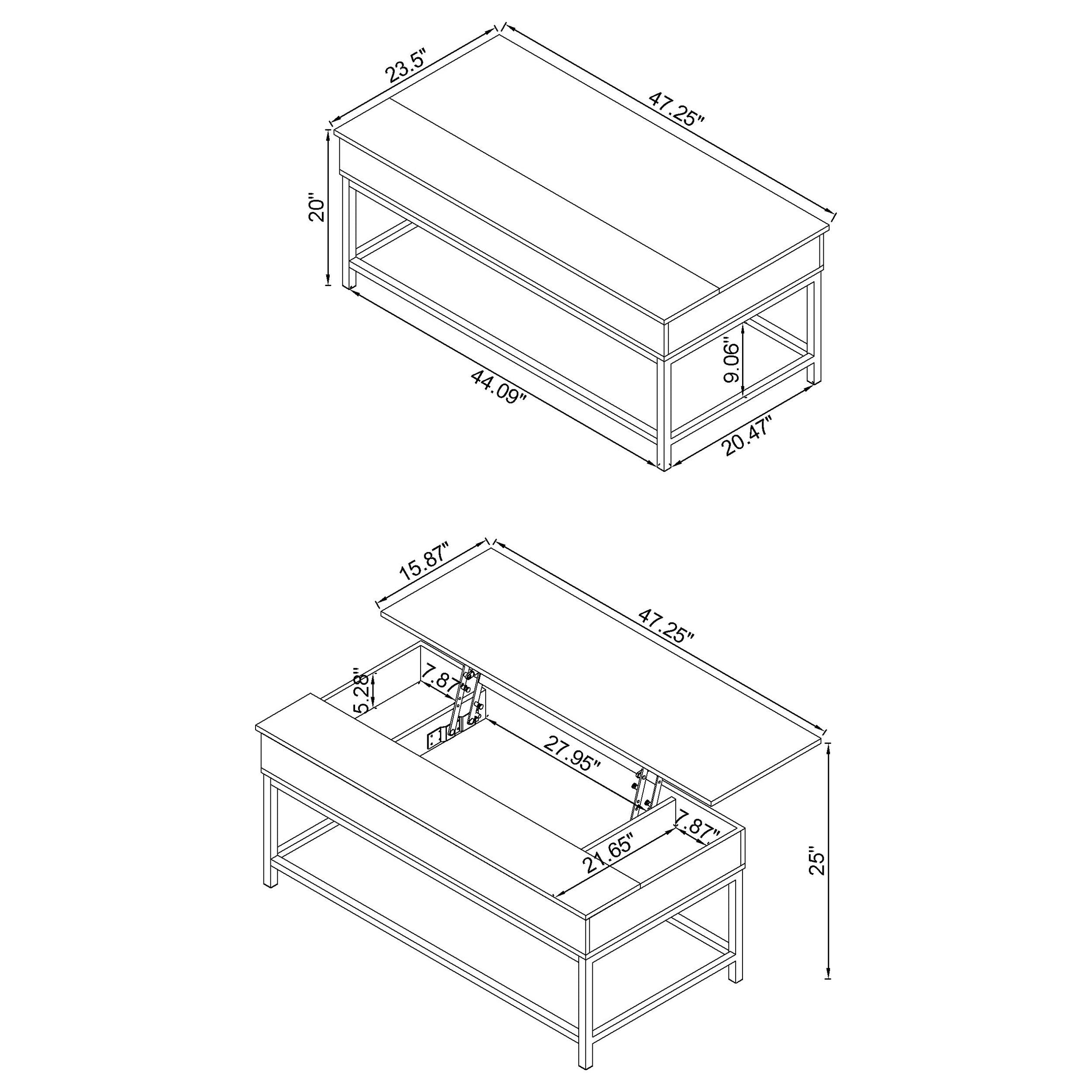 Byers Lift-Top Coffee Table Set - Luxury Home Furniture (MI)