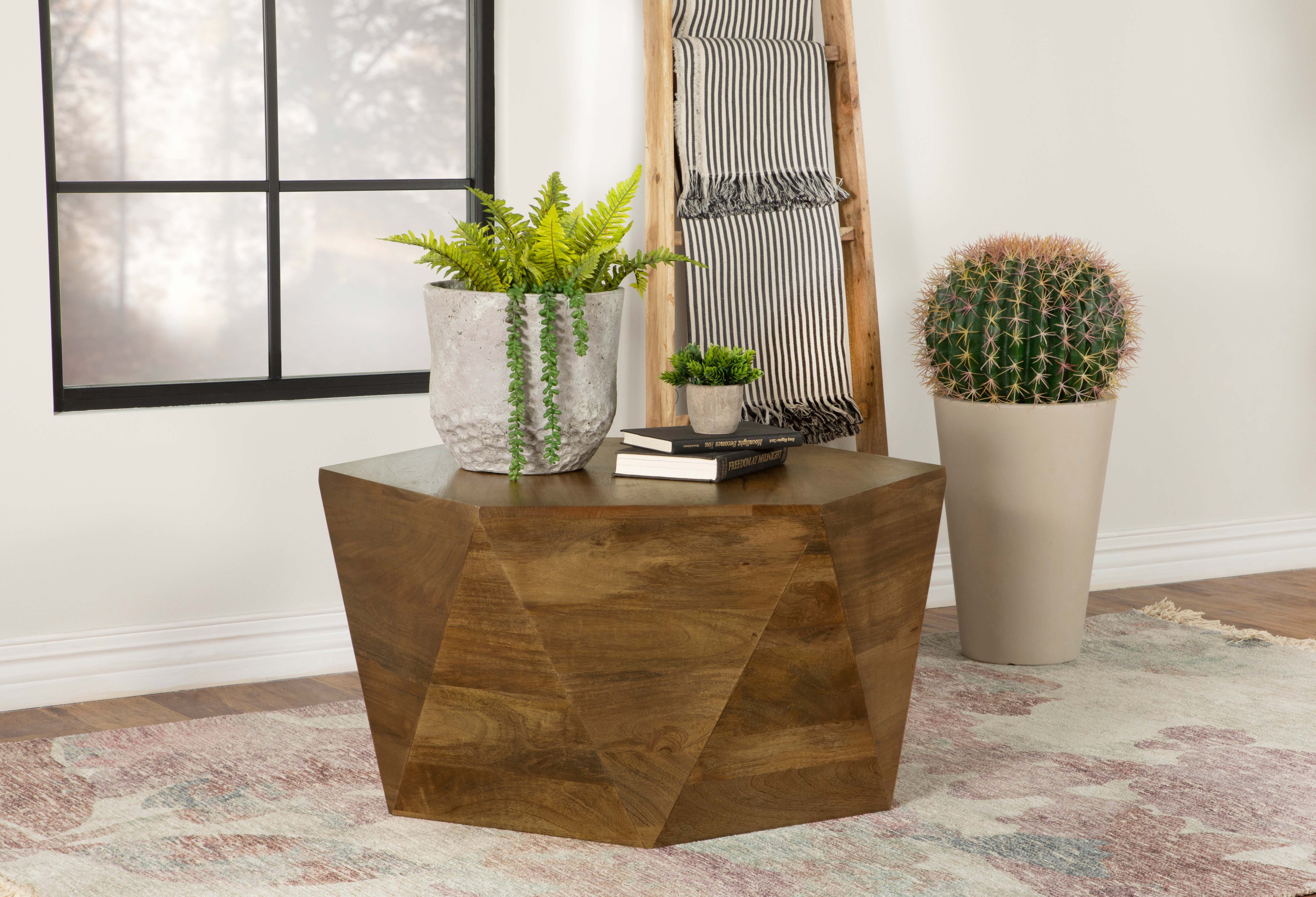 Zalika Hexagonal Coffee Table Natural - Luxury Home Furniture (MI)