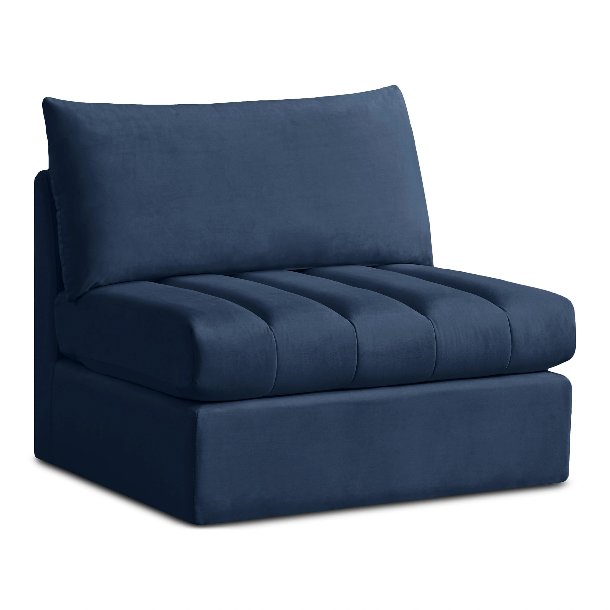 Jacob Navy Velvet Armless