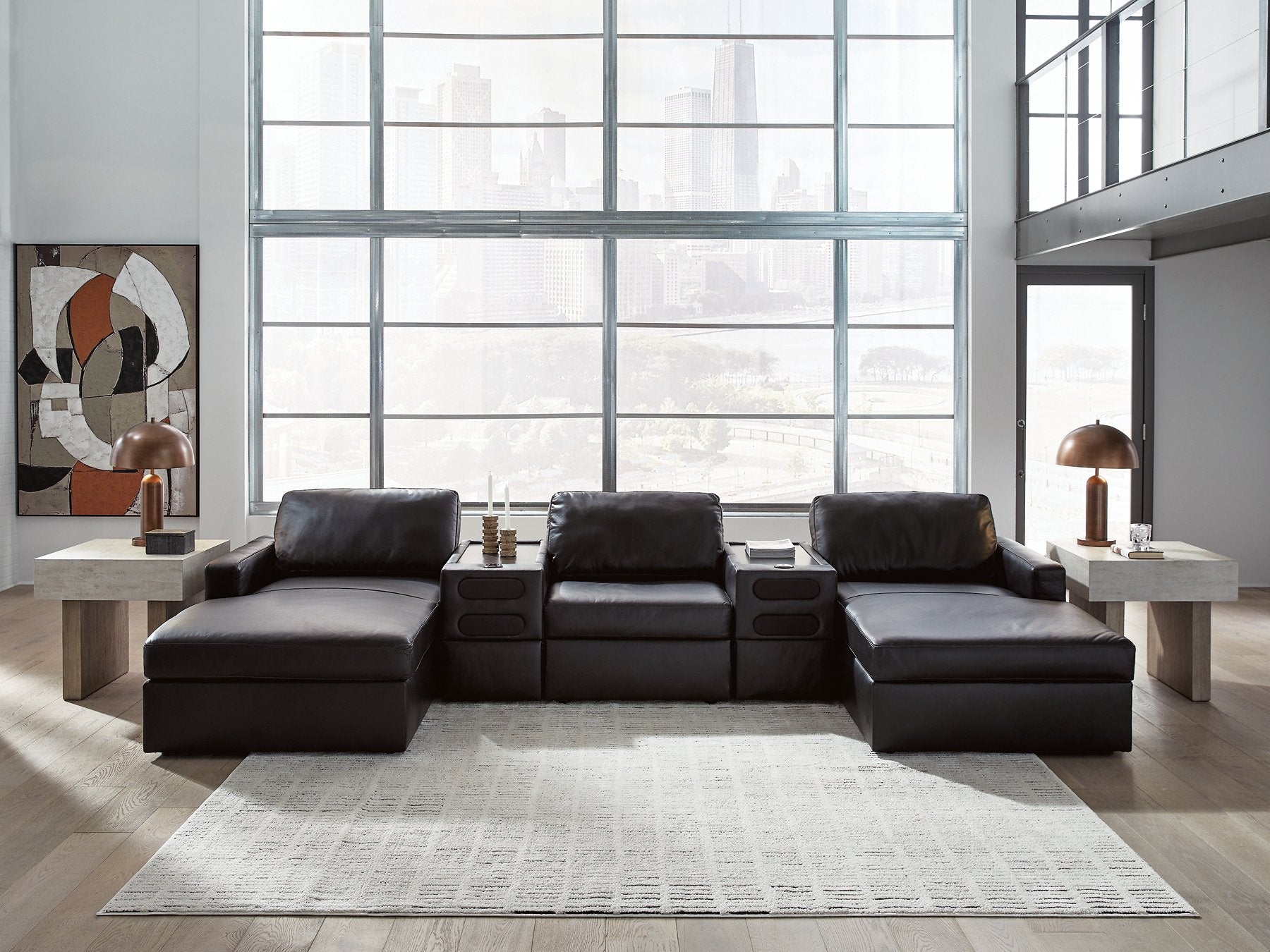 Modmax II Double Chaise Sectional with Audio Consoles - Luxury Home Furniture (MI)