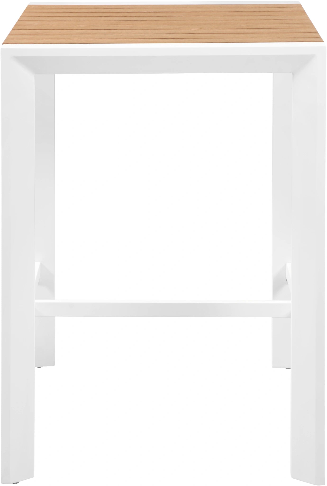 Nizuc Brown manufactured wood Outdoor Patio Aluminum Square Bar Table