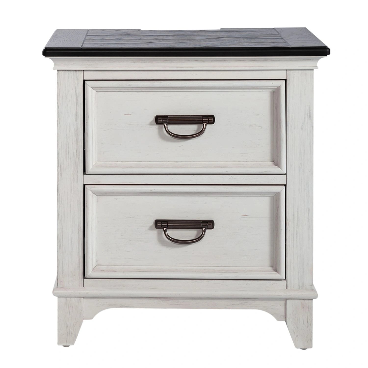 Allyson Park 2 Drawer Nightstand with Charging Station in White image