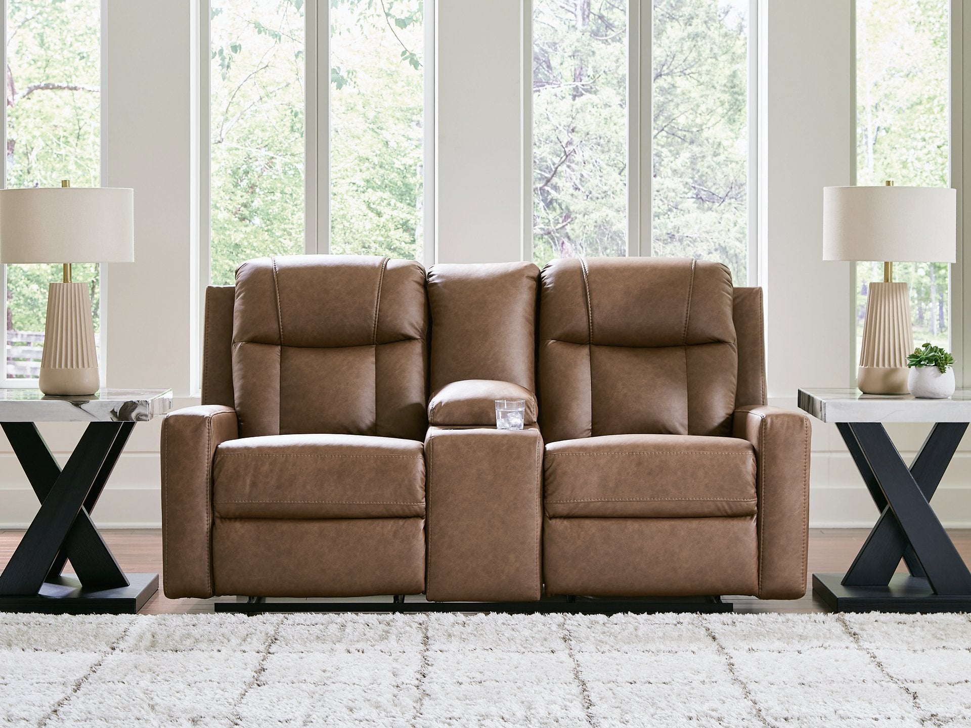 Mackmenville Reclining Loveseat with Console - Luxury Home Furniture (MI)