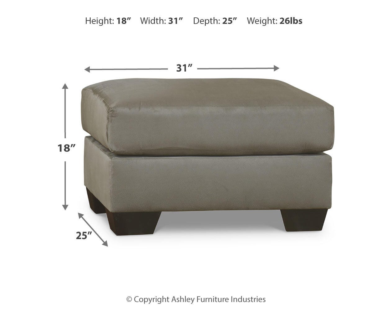 Darcy Ottoman - Luxury Home Furniture (MI)
