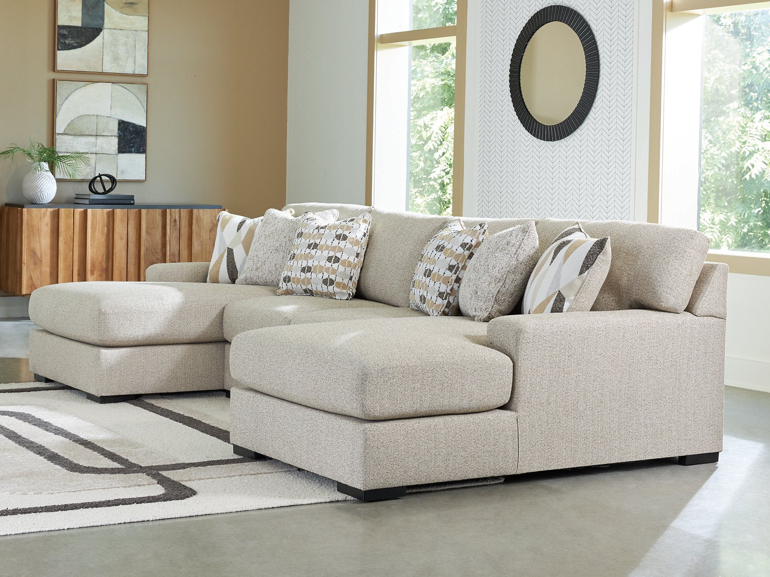 Laurelgrove Double Chaise Sectional - Luxury Home Furniture (MI)