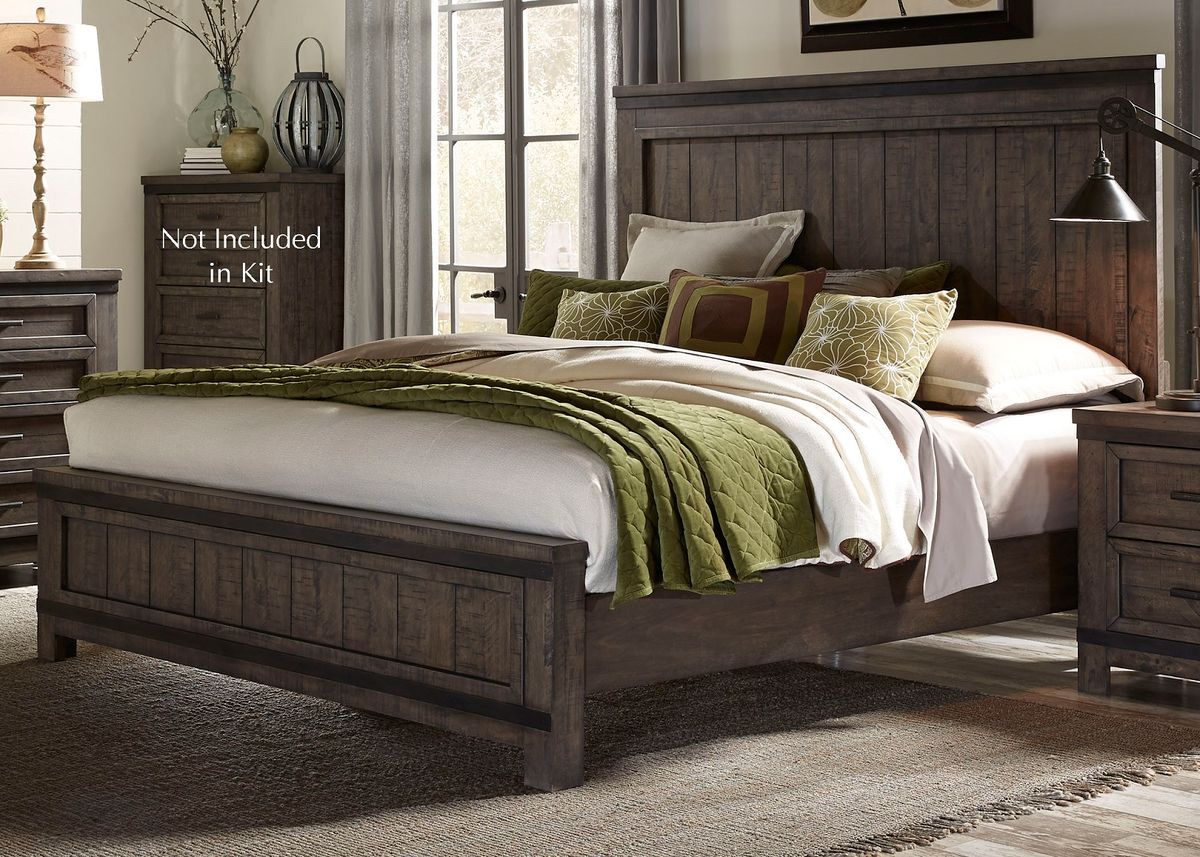 Liberty Thornwood Hills Queen Panel Bed in Rock Beaten Gray 759-BR-QPB - Luxury Home Furniture (MI)