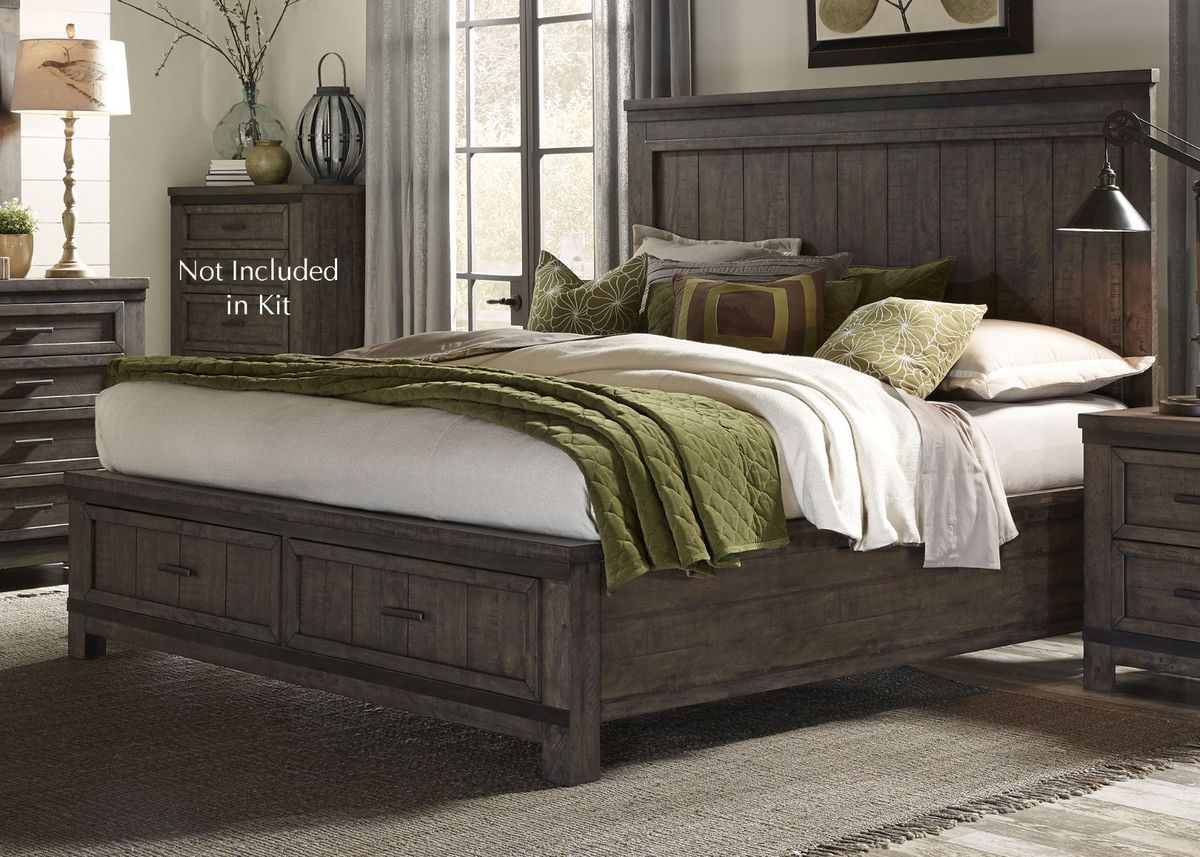 Liberty Thornwood Hills King Storage Bed in Rock Beaten Gray 759-BR-KSB - Luxury Home Furniture (MI)