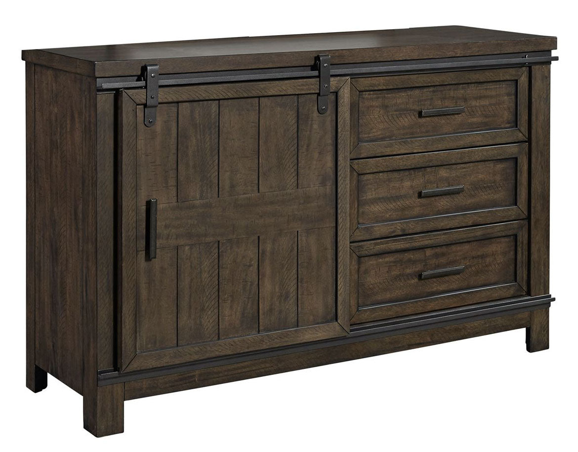 Liberty Furniture Thornwood Hills Barn Door Dresser in Rock Beaten Gray - Luxury Home Furniture (MI)