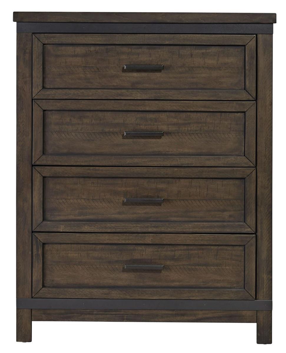 Liberty Furniture Thornwood Hills 4 Drawer Chest in Rock Beaten Gray - Luxury Home Furniture (MI)