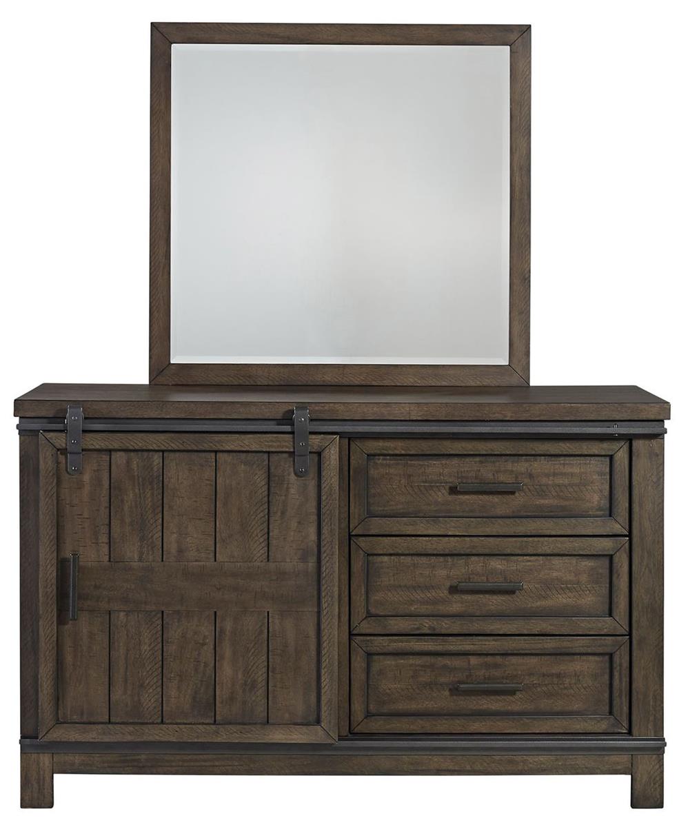 Liberty Furniture Thornwood Hills Mirror in Rock Beaten Gray - Luxury Home Furniture (MI)