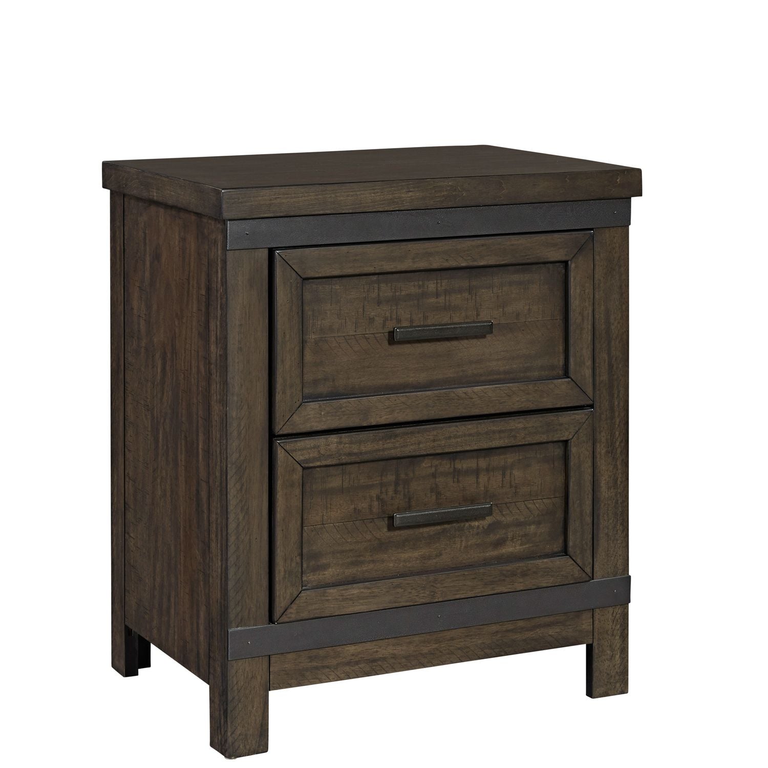 Thornwood Hills 2 Drawer Nightstand in Rock Beaten Gray - Luxury Home Furniture (MI)