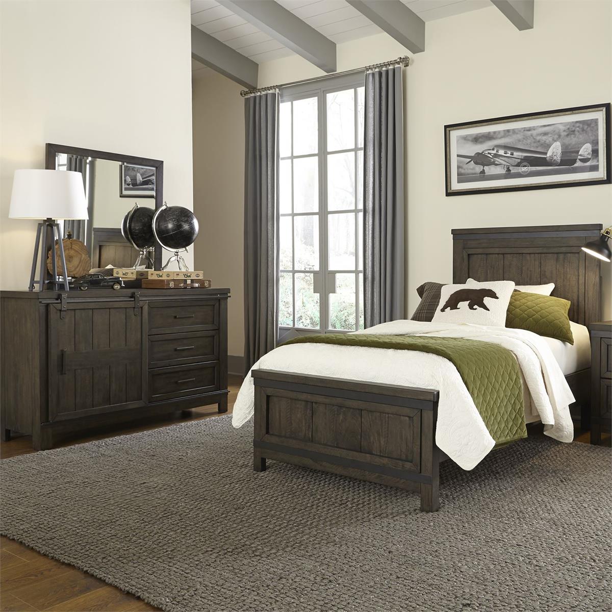 Liberty Furniture Thornwood Hills Full Panel Bed in Rock Beaten Gray - Luxury Home Furniture (MI)