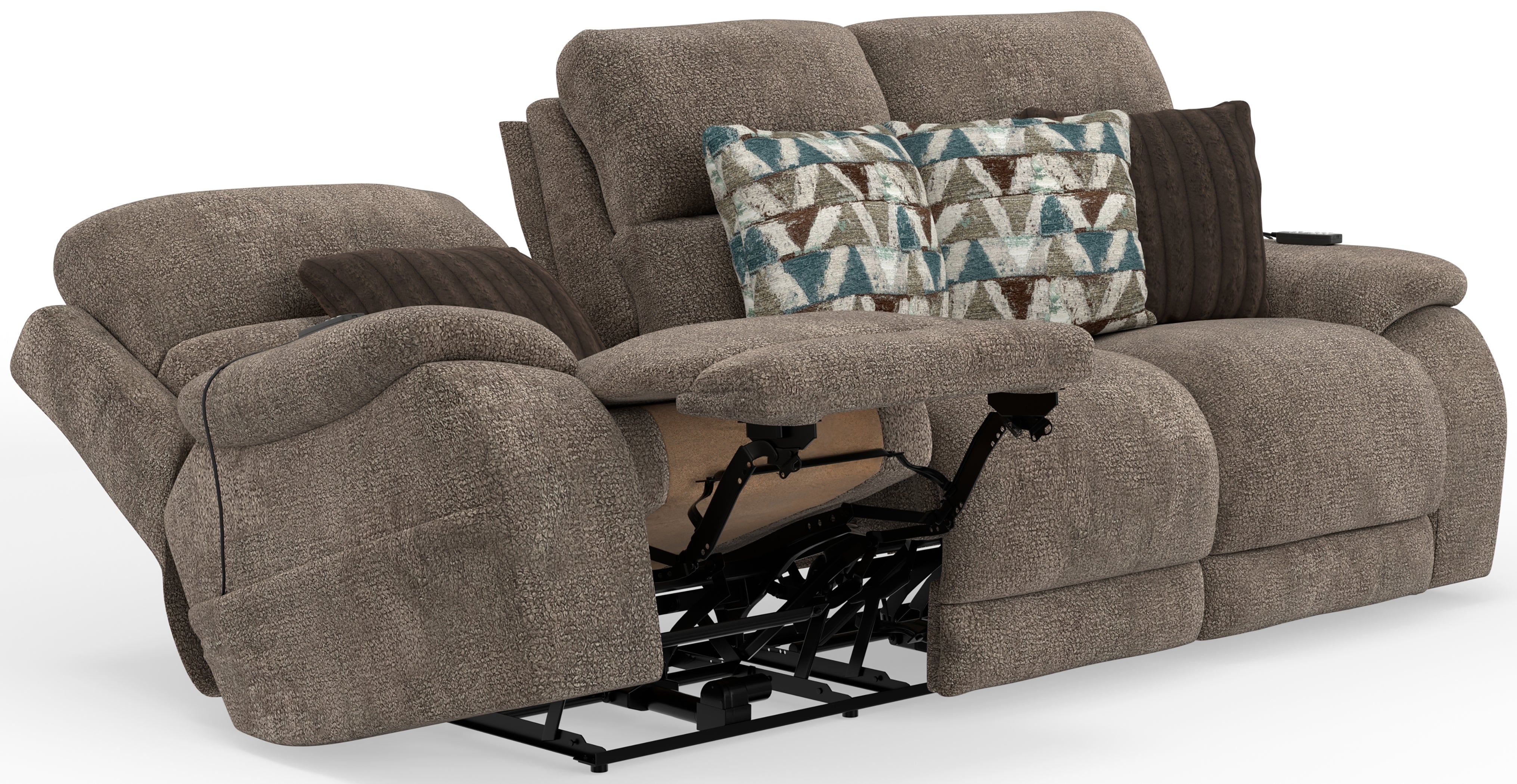 Joya Power Headrest Power LayFlat Recl Sofa w/CR3 Heat/Massage/Lumbar/ZG - Luxury Home Furniture (MI)