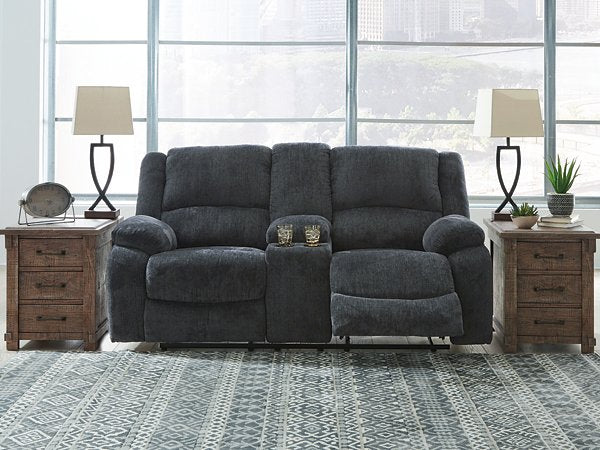 Draycoll Reclining Loveseat with Console - Luxury Home Furniture (MI)