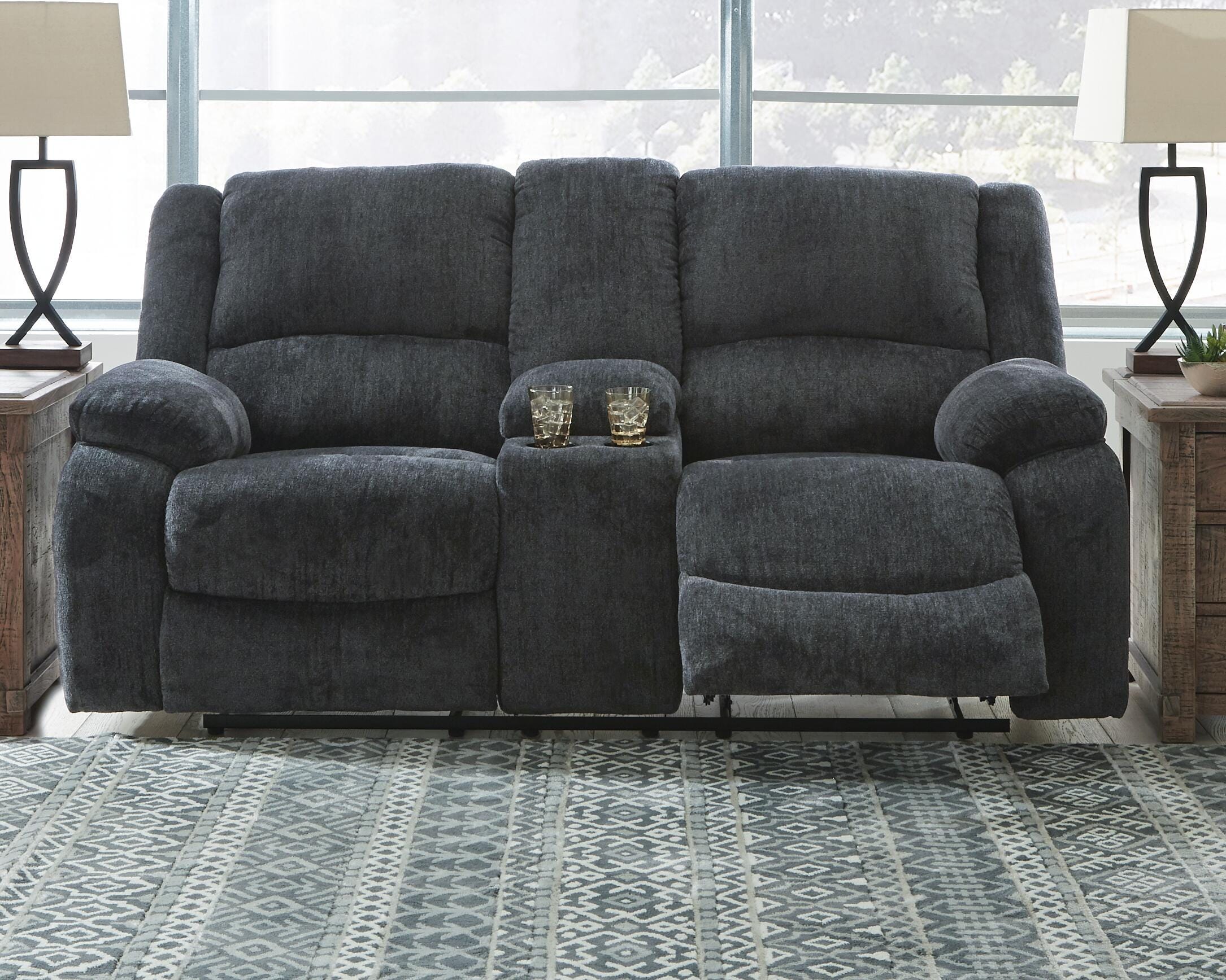 Draycoll Reclining Loveseat with Console - Luxury Home Furniture (MI)