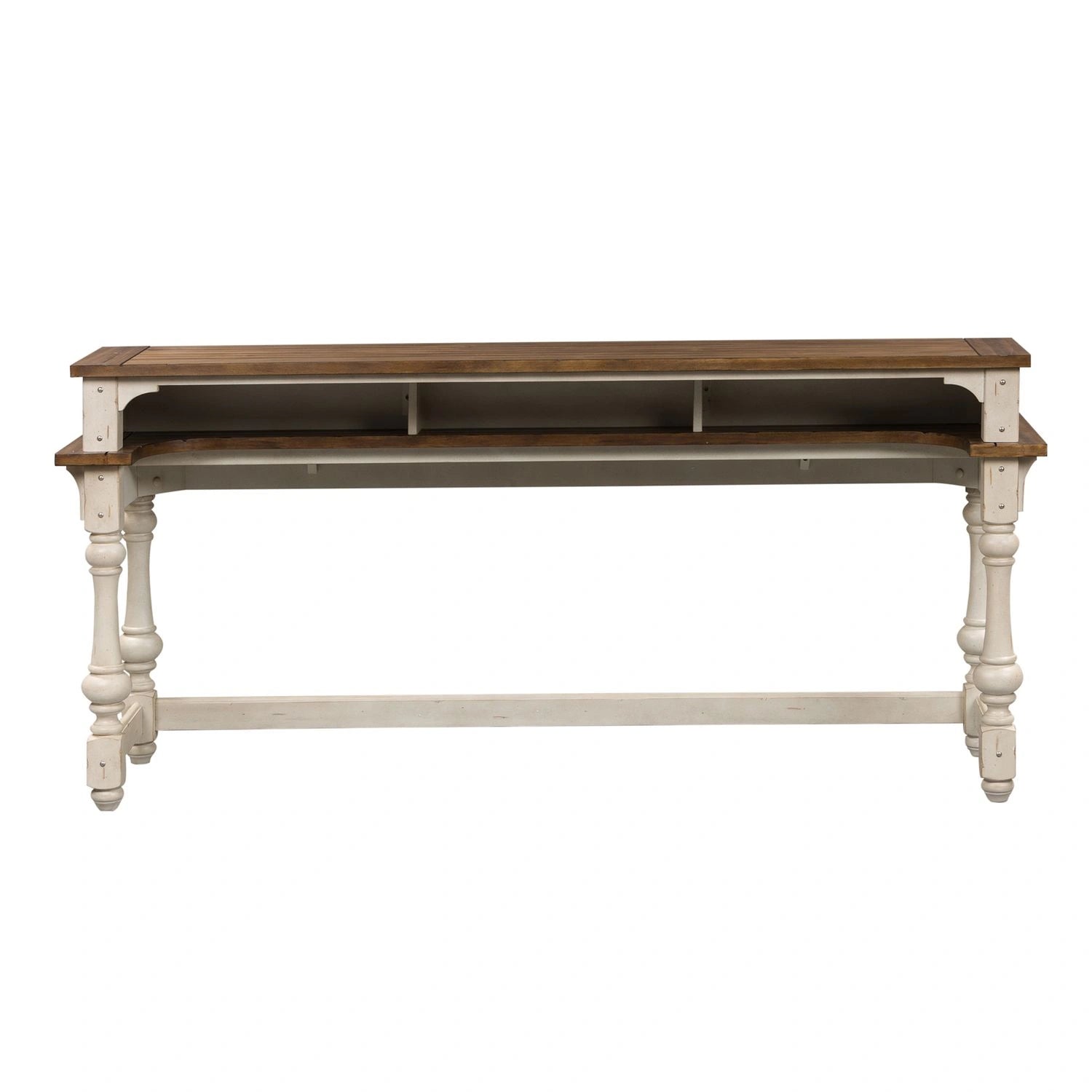 Morgan Creek Console Bar Table in Antique White image
