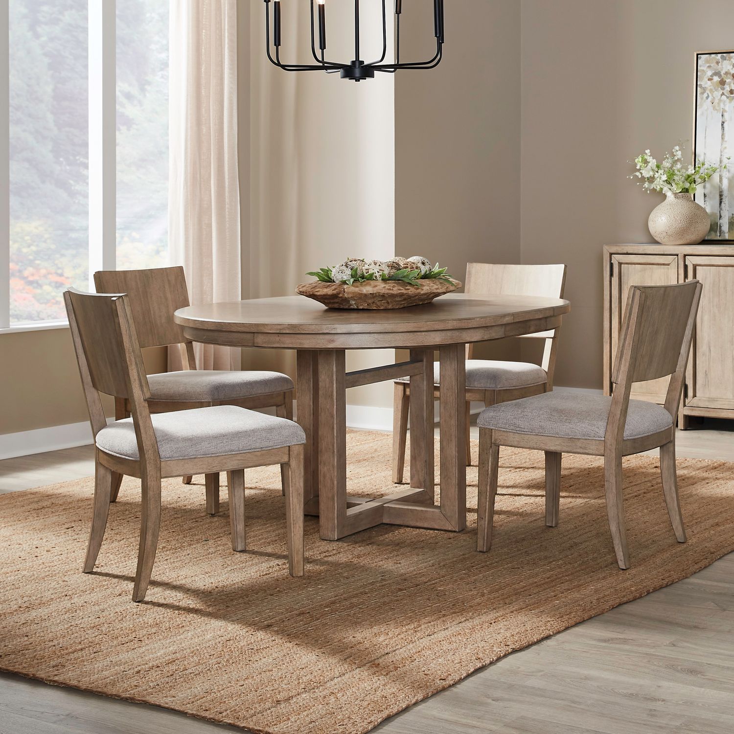 Proximity Place 5 Piece Pedestal Table Set image