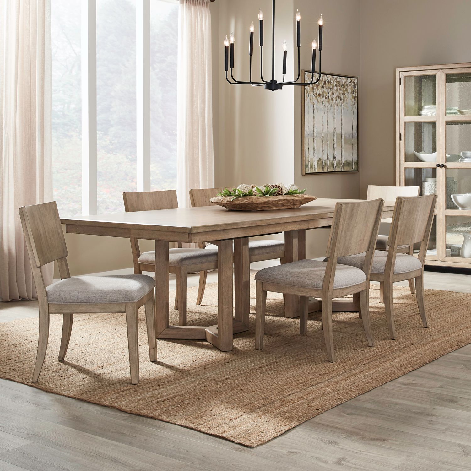 Proximity Place 7 Piece Double Pedestal Table Set image