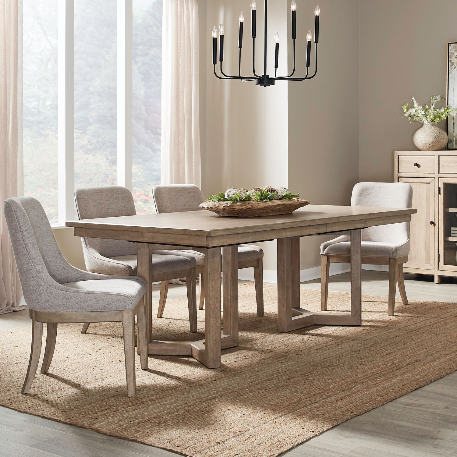 Proximity Place Opt 5 Piece Double Pedestal Table Set image