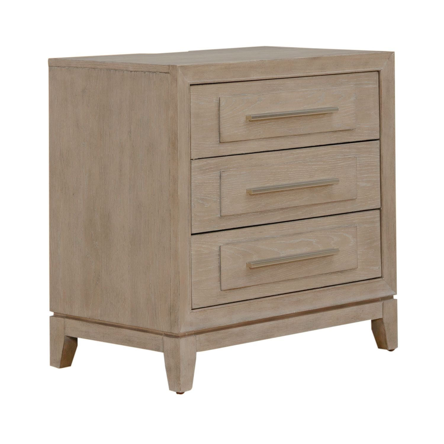 Brentwood 3 Drawer Nightstand w/ Charging Station - Luxury Home Furniture (MI)
