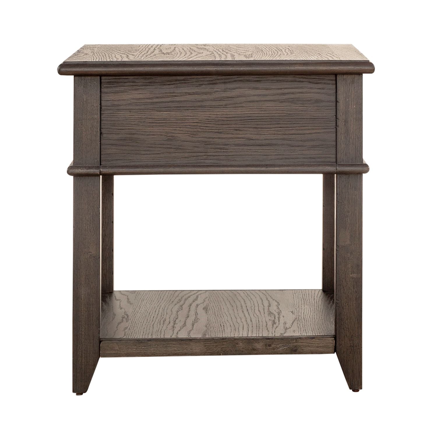 Mill Creek Drawer End Table in Peppercorn